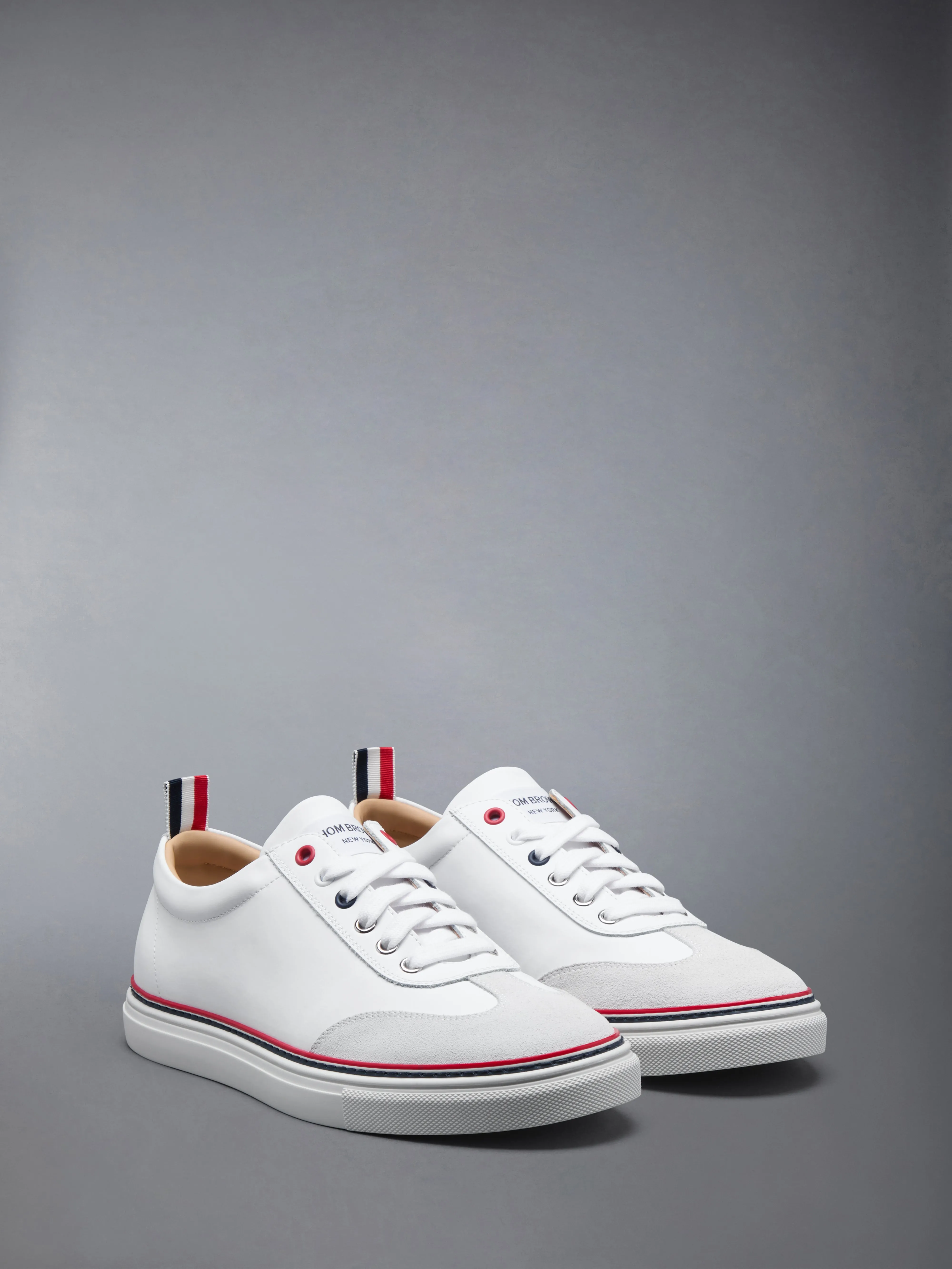 RWB LOW-TOP LEATHER SNEAKER sold by Thom Browne product image thumbnail 3
