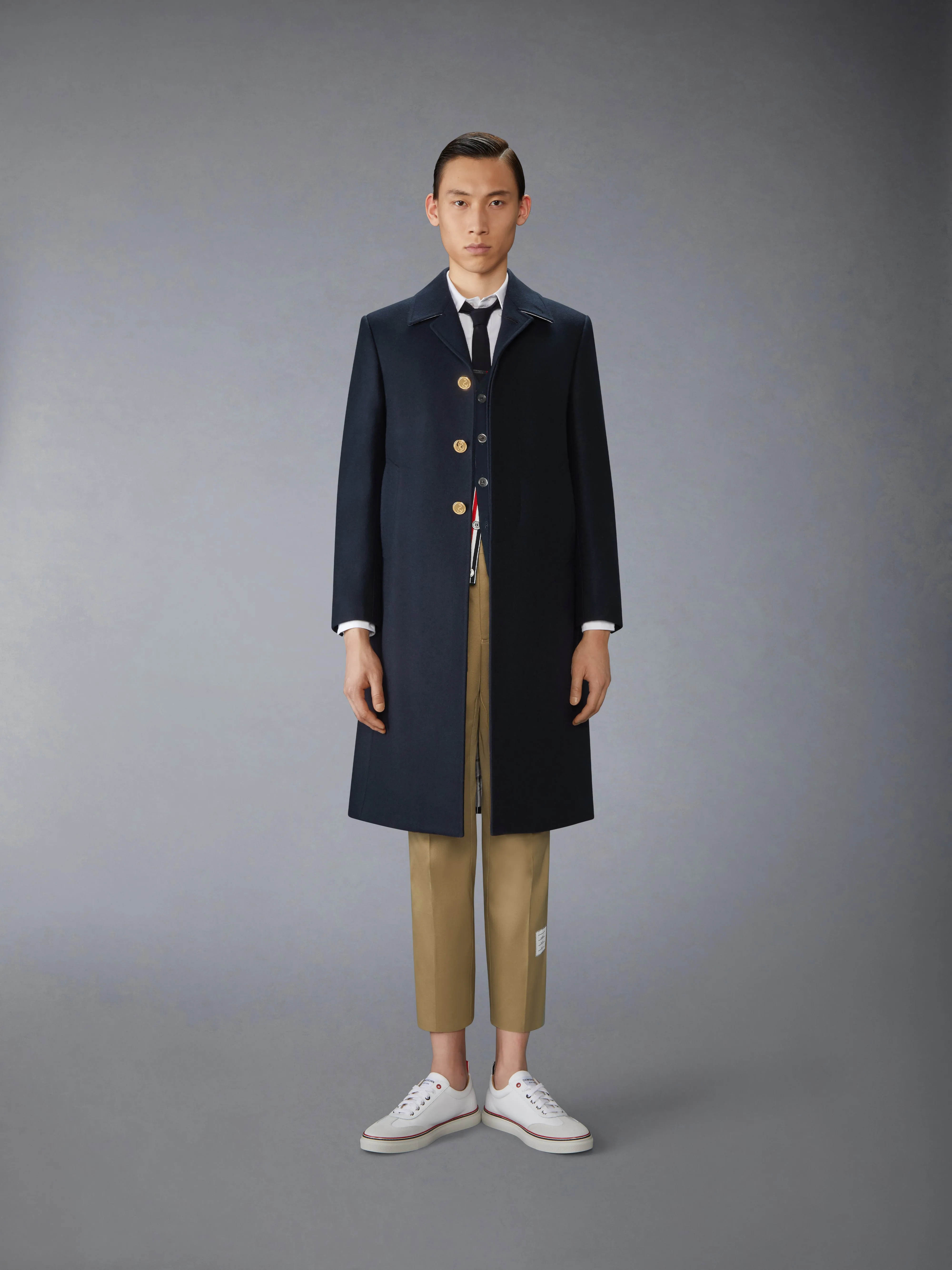 FINE MERINO WOOL 4-BAR CLASSIC CARDIGAN sold by Thom Browne product image thumbnail 3