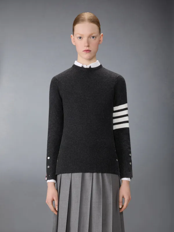 CLASSIC CASHMERE 4-BAR PULLOVER sold by Thom Browne