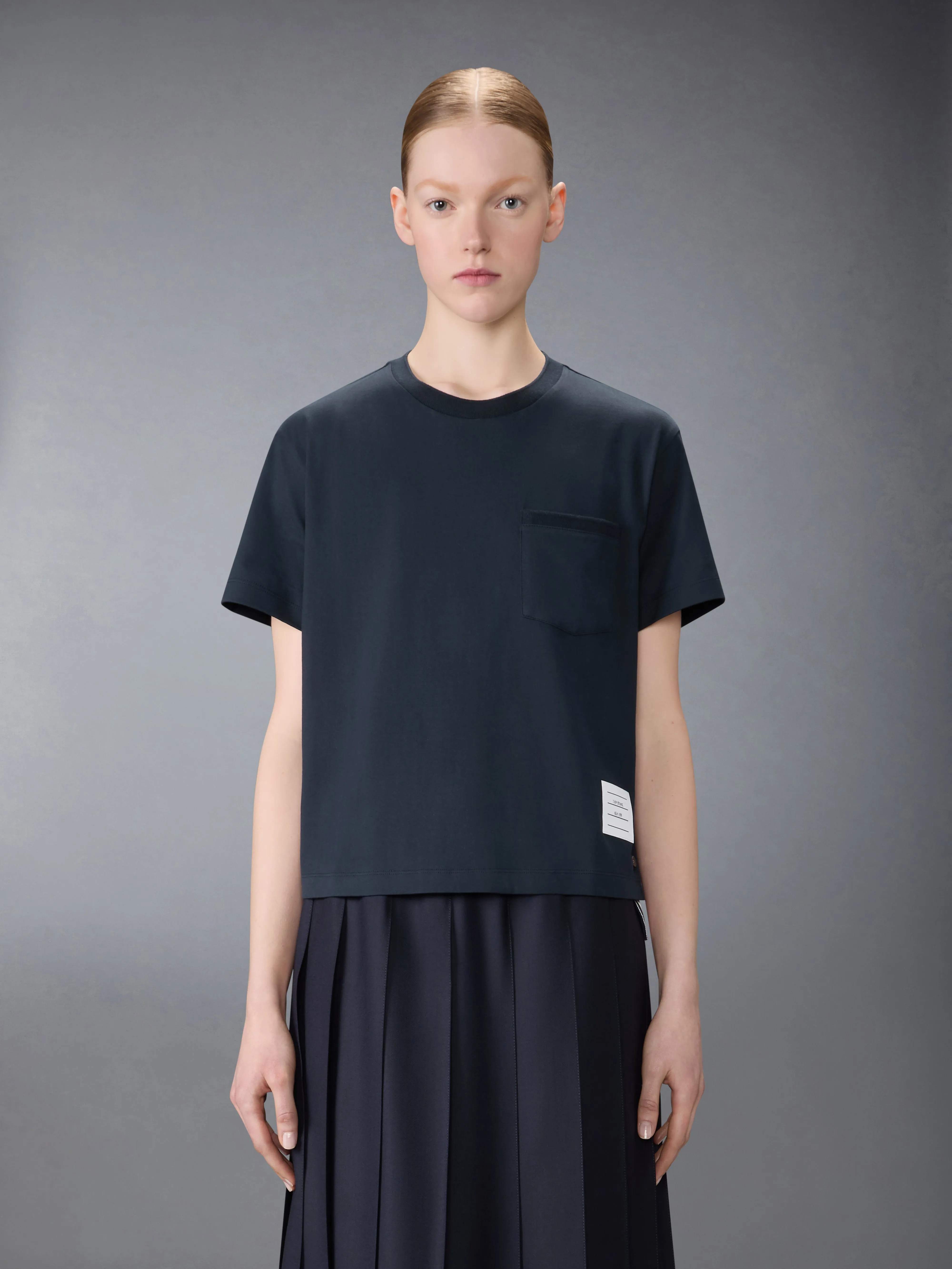 JERSEY BOXY POCKET TEE sold by Thom Browne