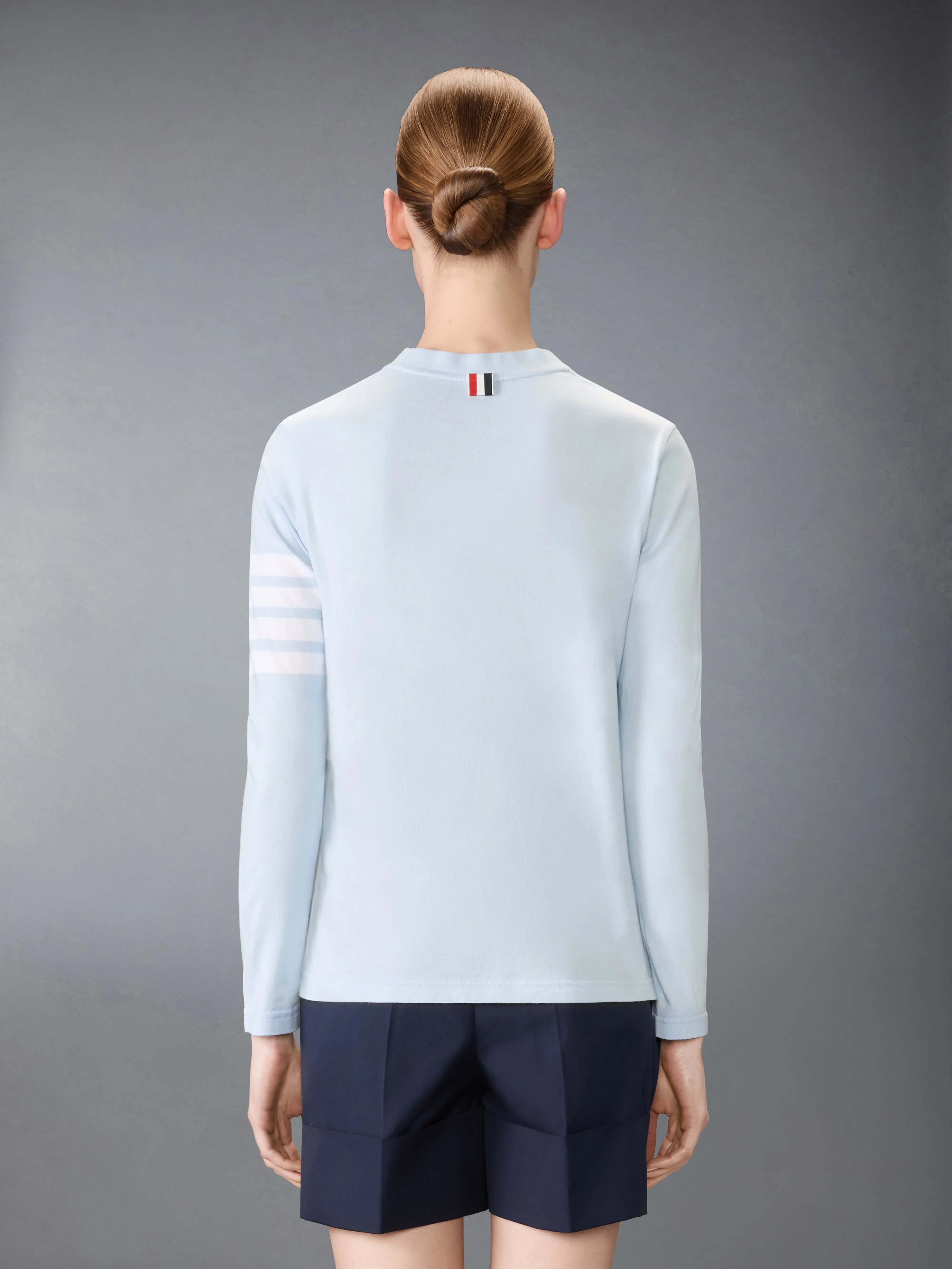 JERSEY 4-BAR LONGSLEEVE TEE sold by Thom Browne product image thumbnail 2