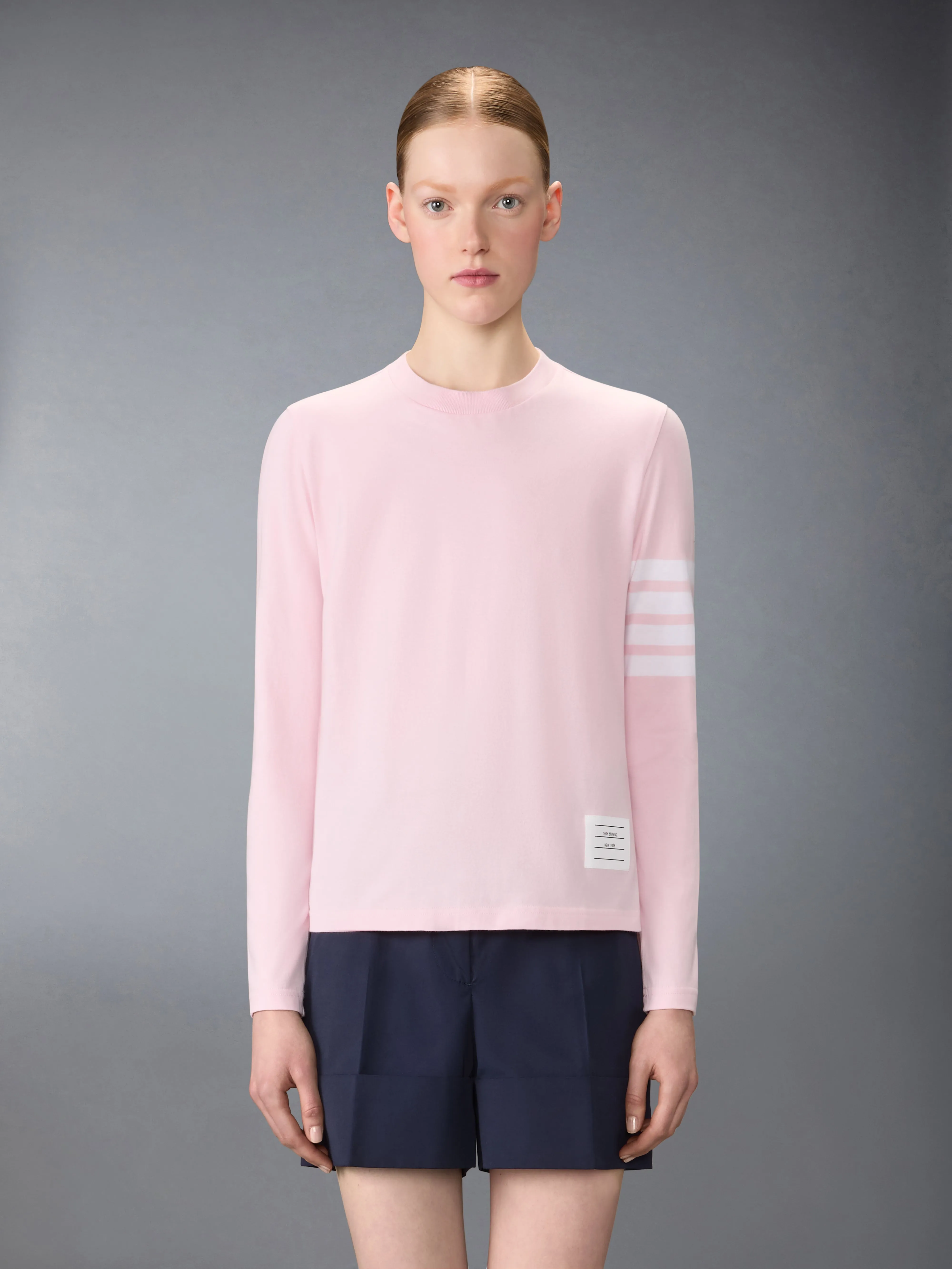 JERSEY 4-BAR LONGSLEEVE TEE sold by Thom Browne