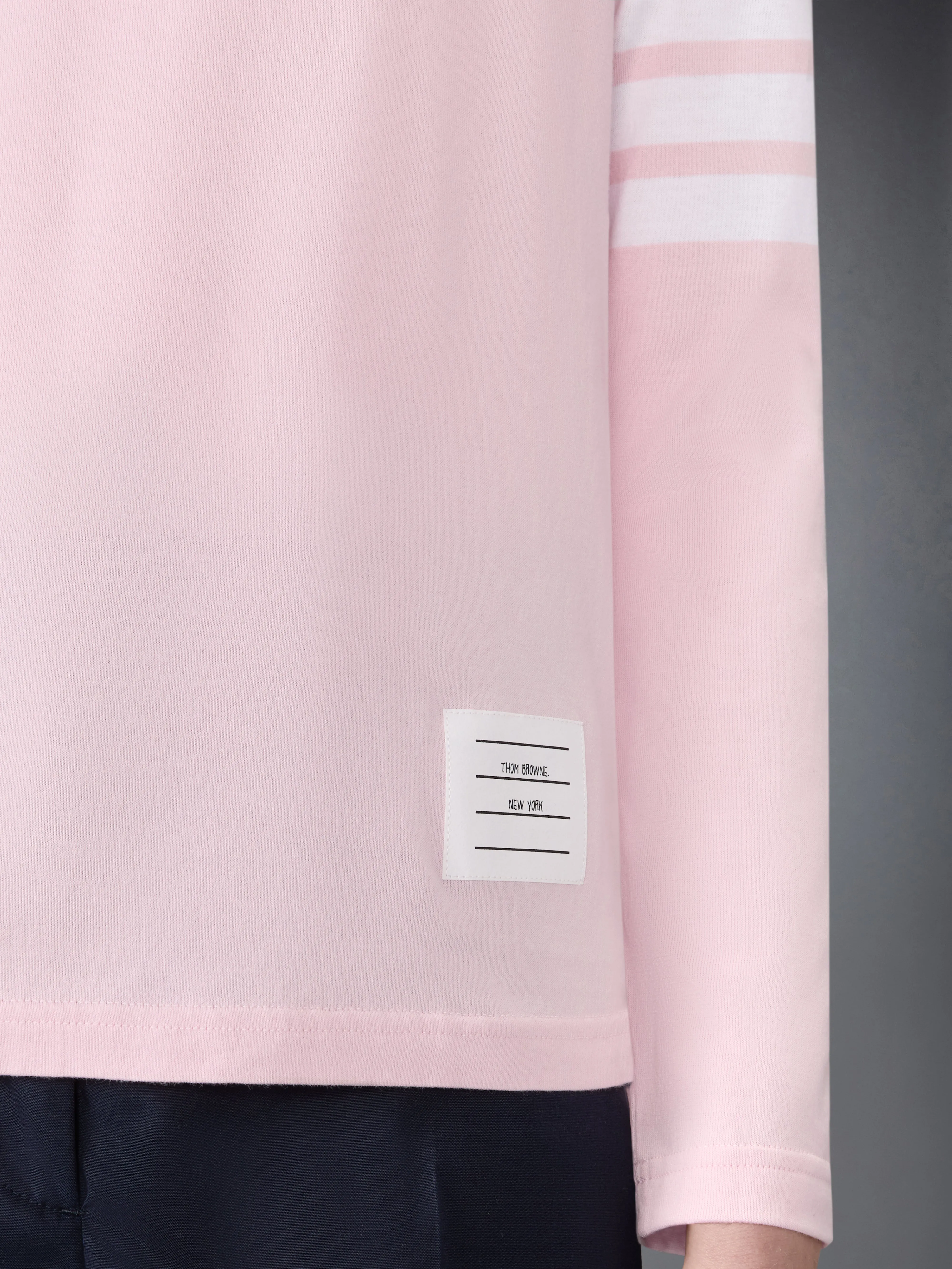 JERSEY 4-BAR LONGSLEEVE TEE sold by Thom Browne product image thumbnail 5