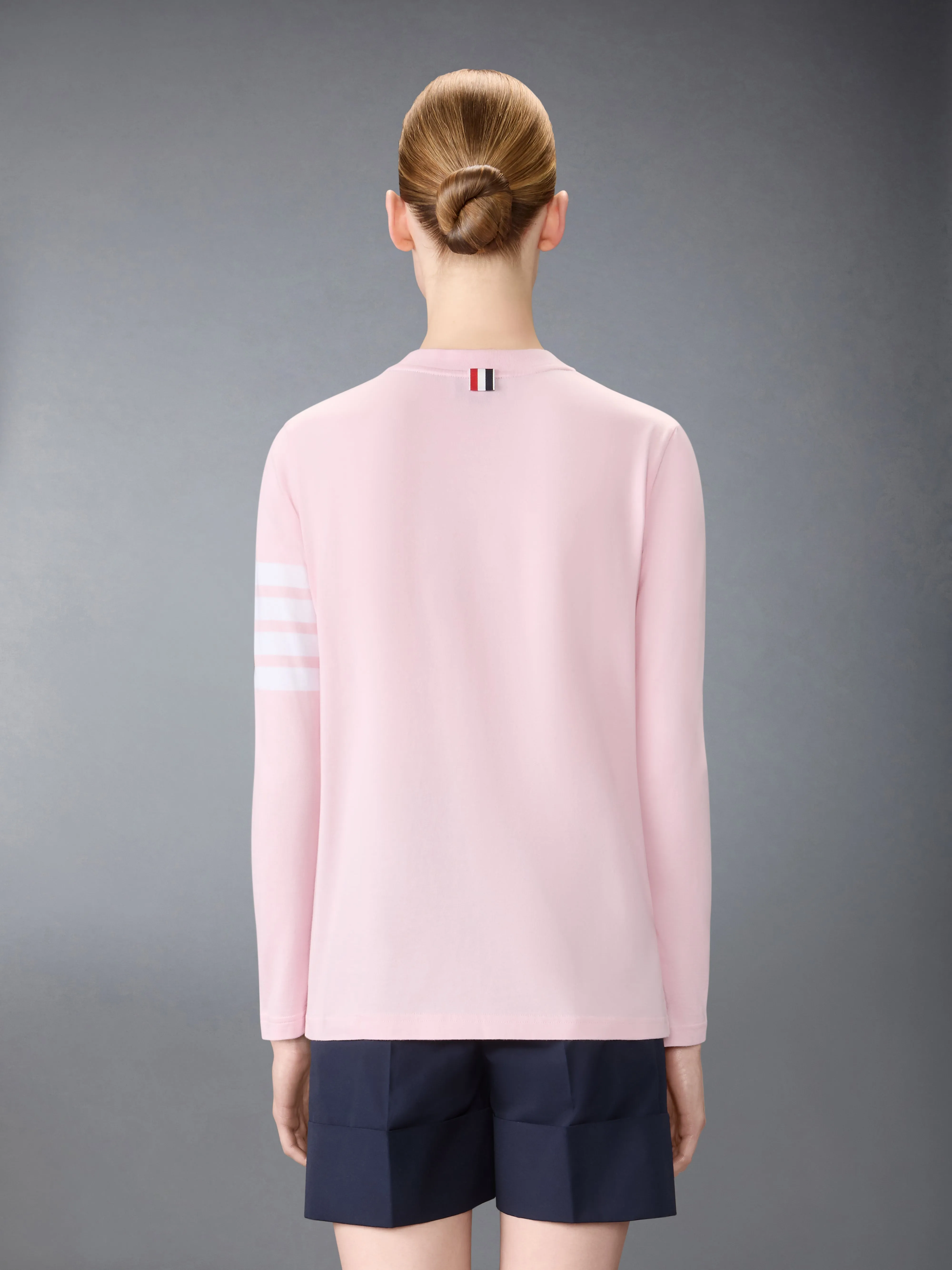 JERSEY 4-BAR LONGSLEEVE TEE sold by Thom Browne product image thumbnail 2