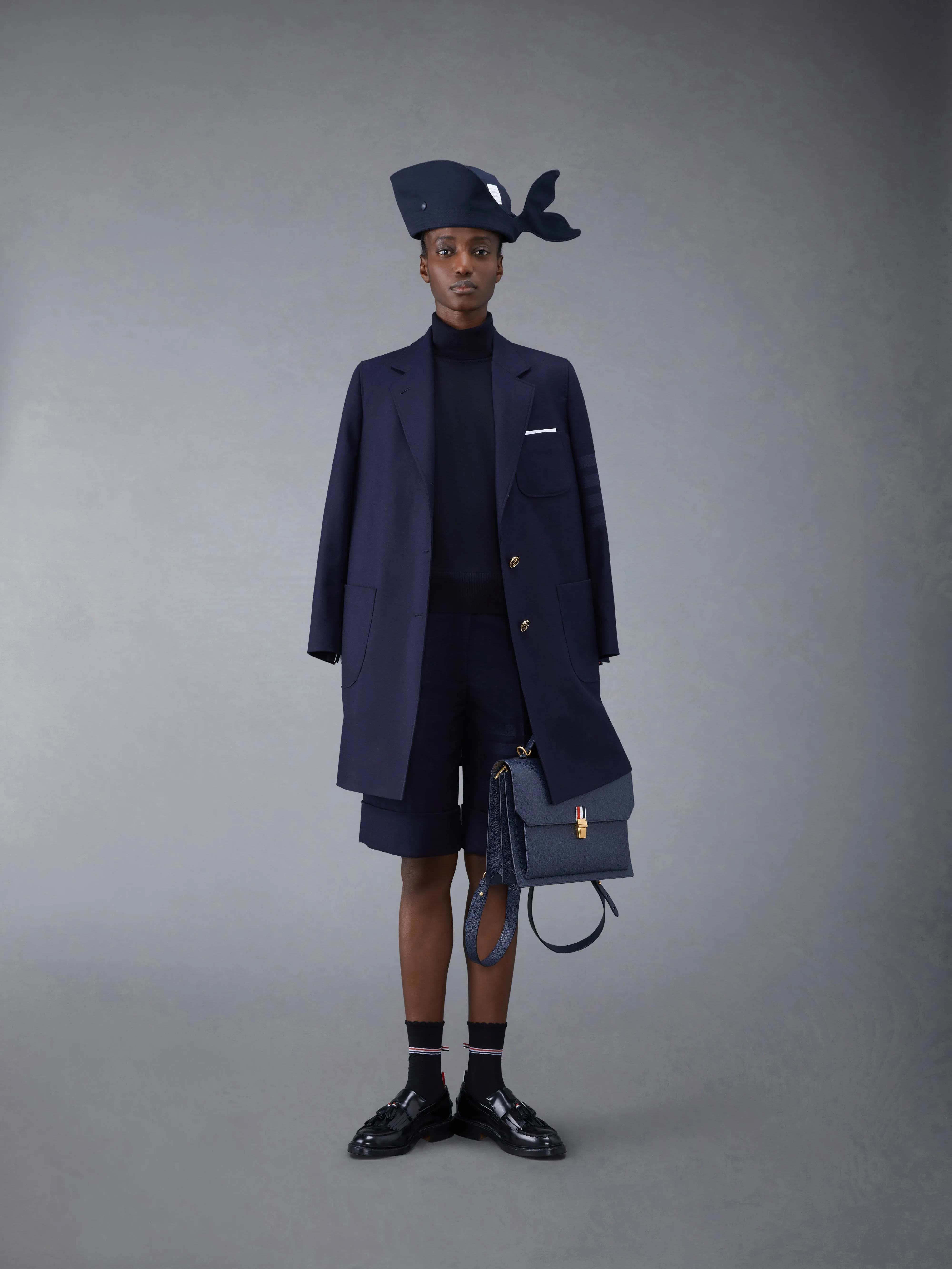 FINE MERINO WOOL 4-BAR TURTLENECK sold by Thom Browne product image thumbnail 3