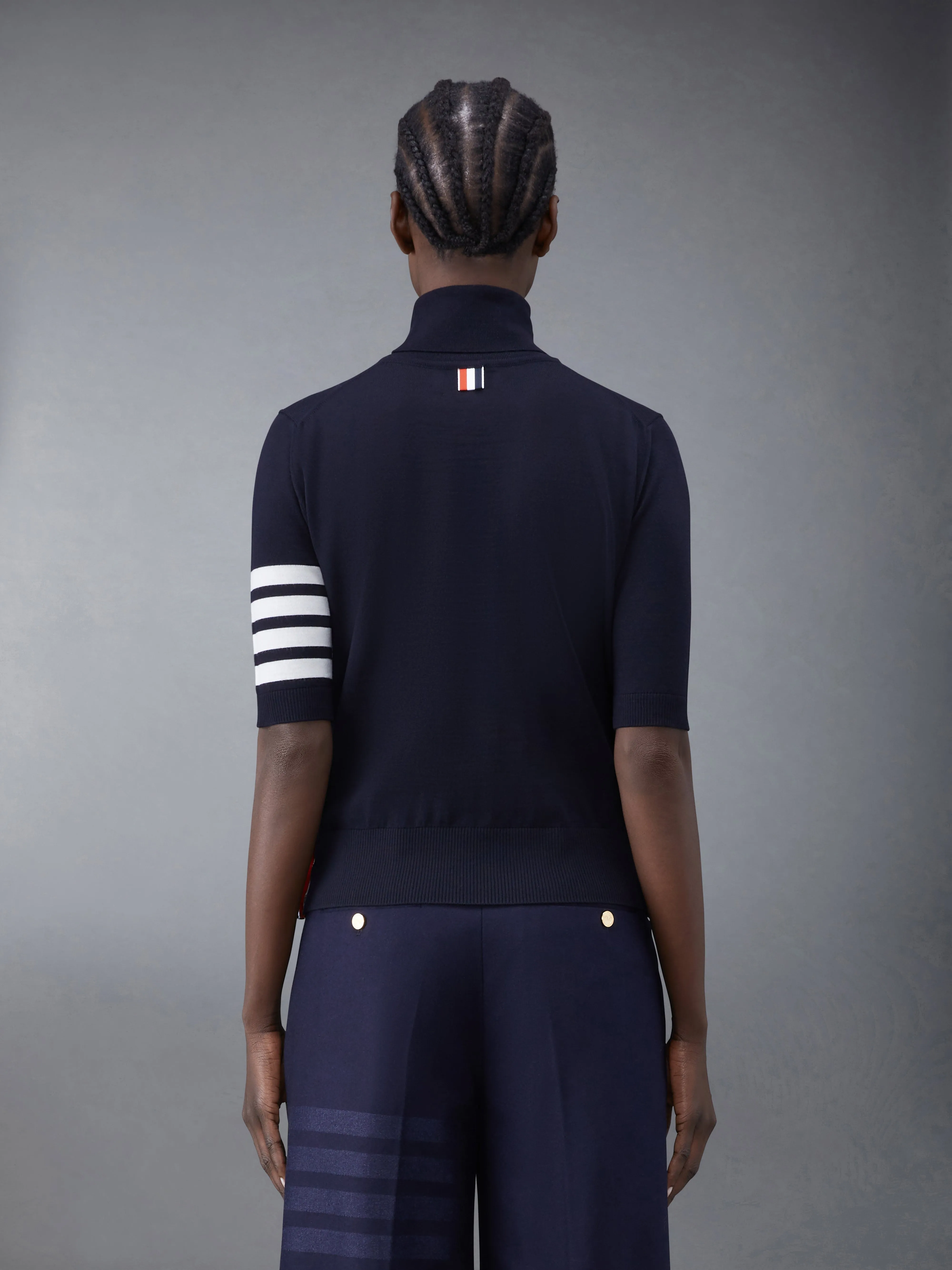 FINE MERINO WOOL 4-BAR TURTLENECK sold by Thom Browne product image thumbnail 2