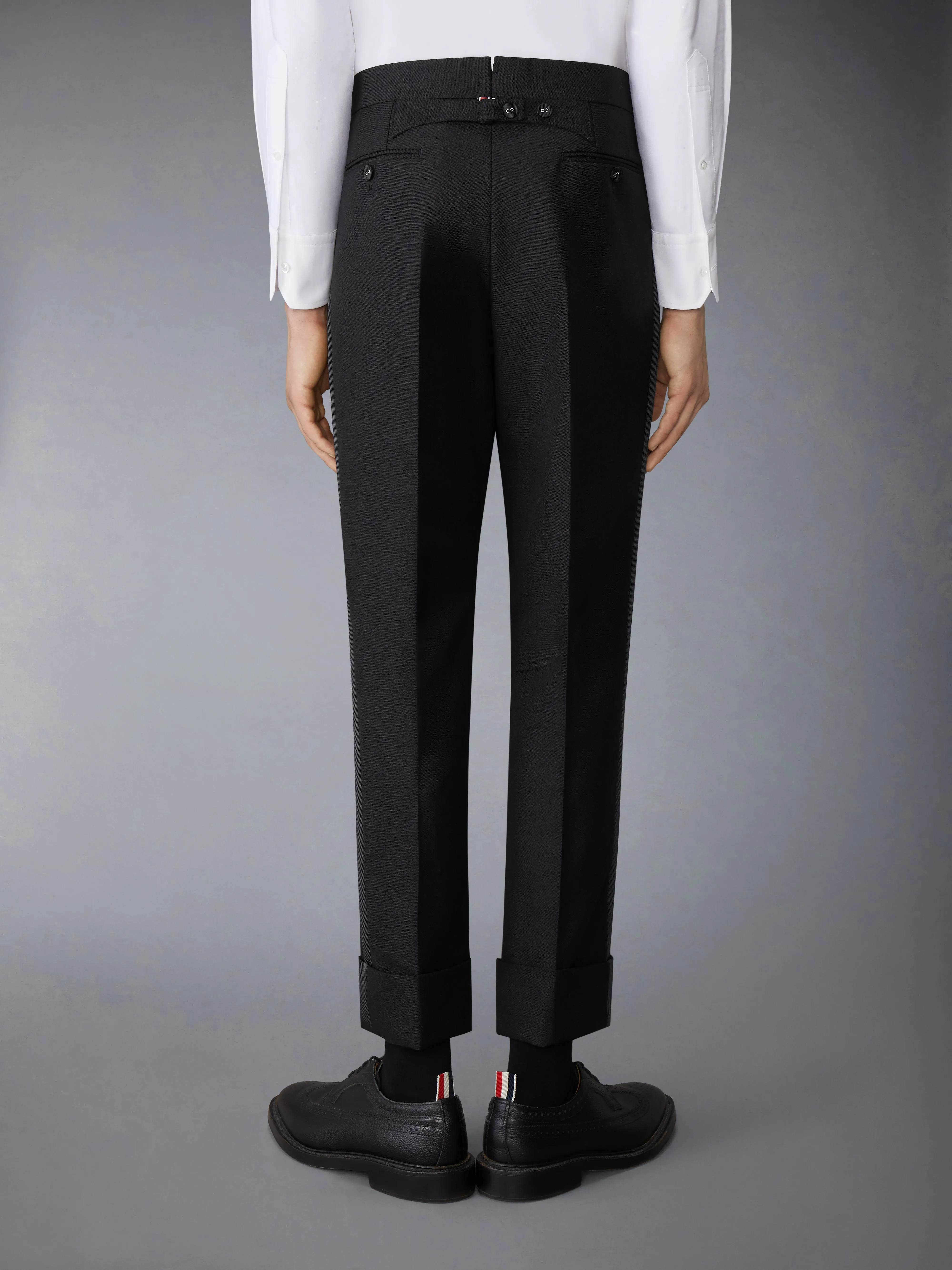 WOOL MOHAIR TROUSER sold by Thom Browne product image thumbnail 2