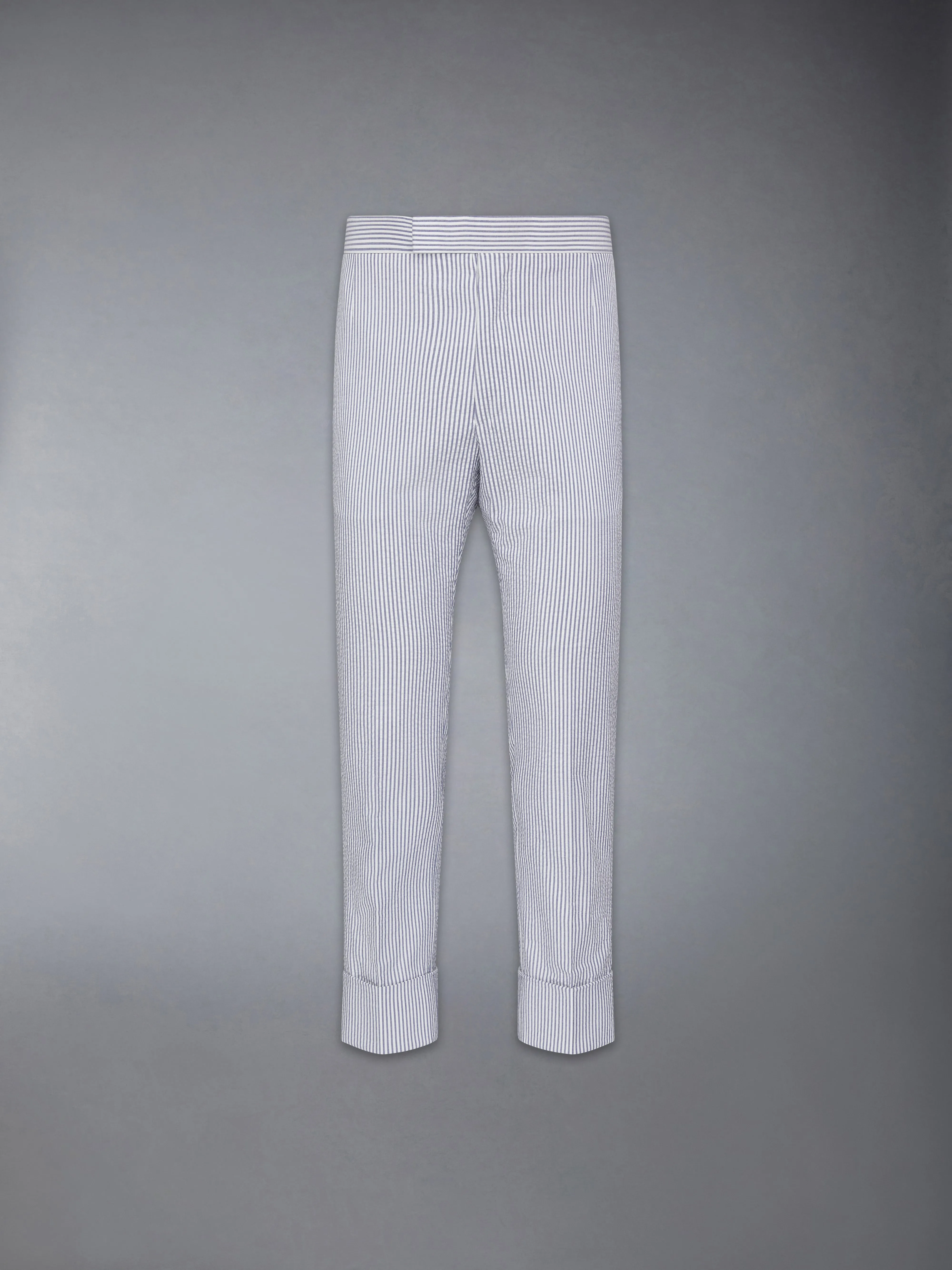 CLASSIC SEERSUCKER BACKSTRAP TROUSERS sold by Thom Browne product image thumbnail 5