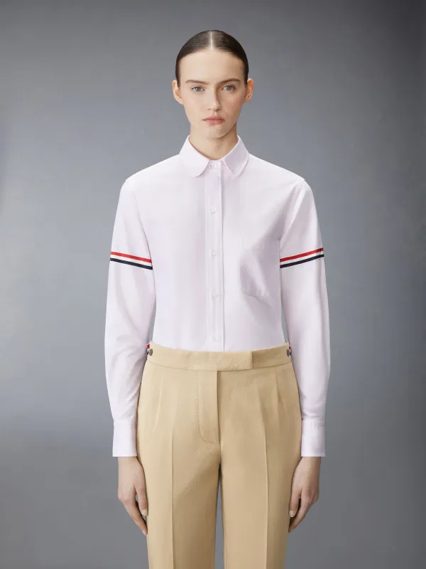 OXFORD ARMBAND ROUND COLLAR SHIRT sold by Thom Browne