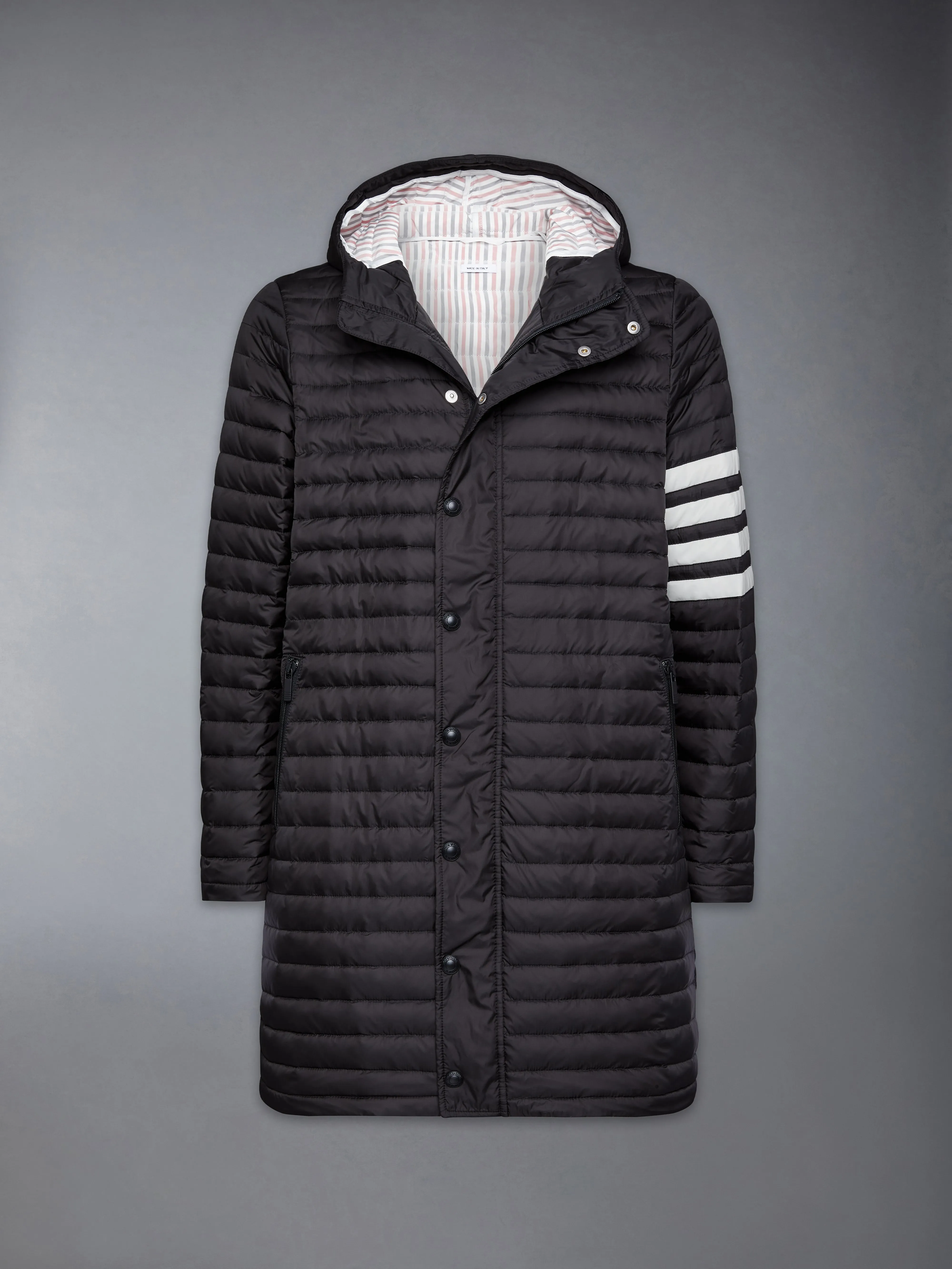 MATTE NYLON DOWN FILL QUILTED 4-BAR COAT sold by Thom Browne product image thumbnail 5