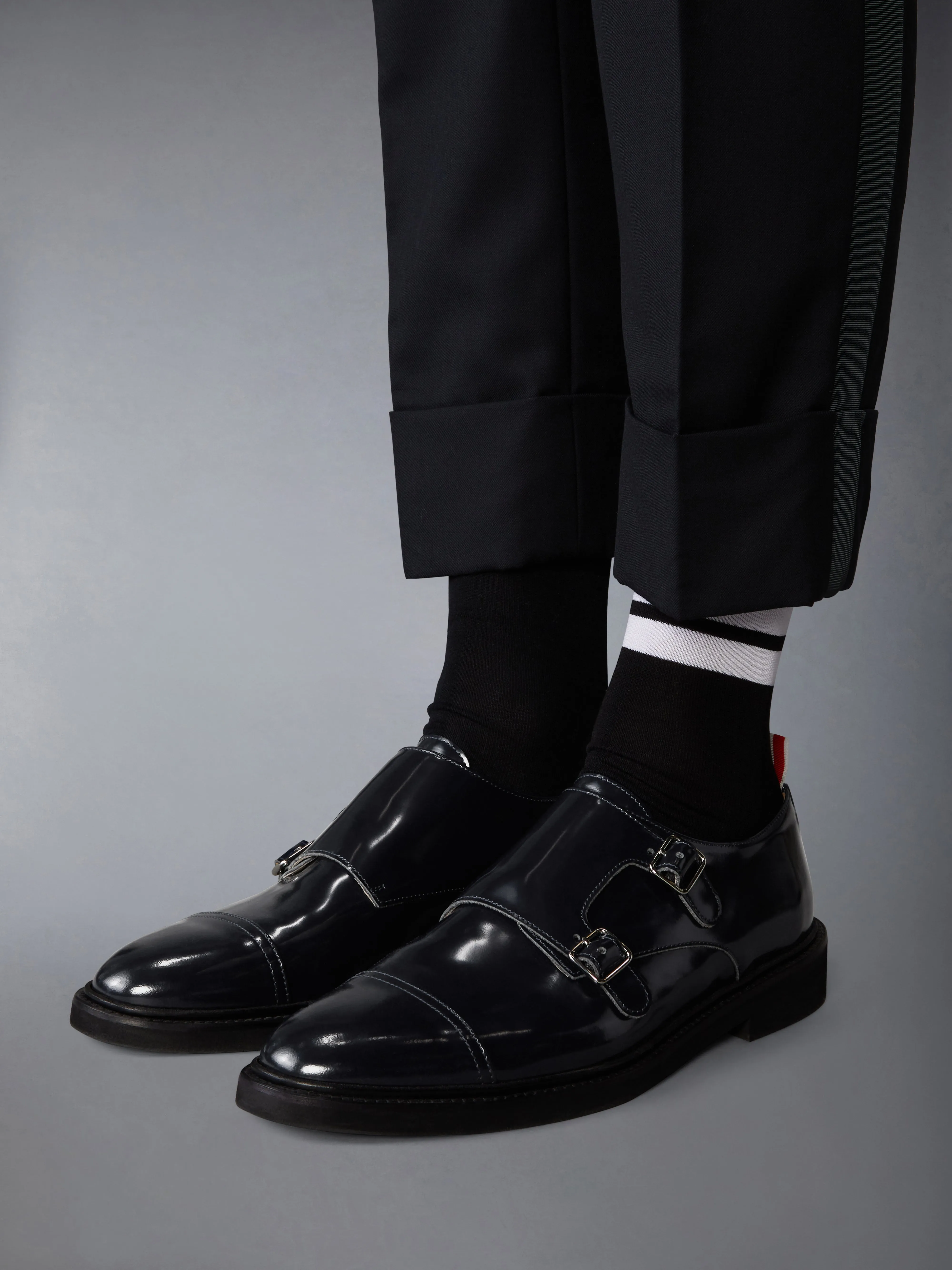 SOFT SPAZZOLATO OXFORD DOUBLE MONKSTRAP SHOE sold by Thom Browne product image thumbnail 4
