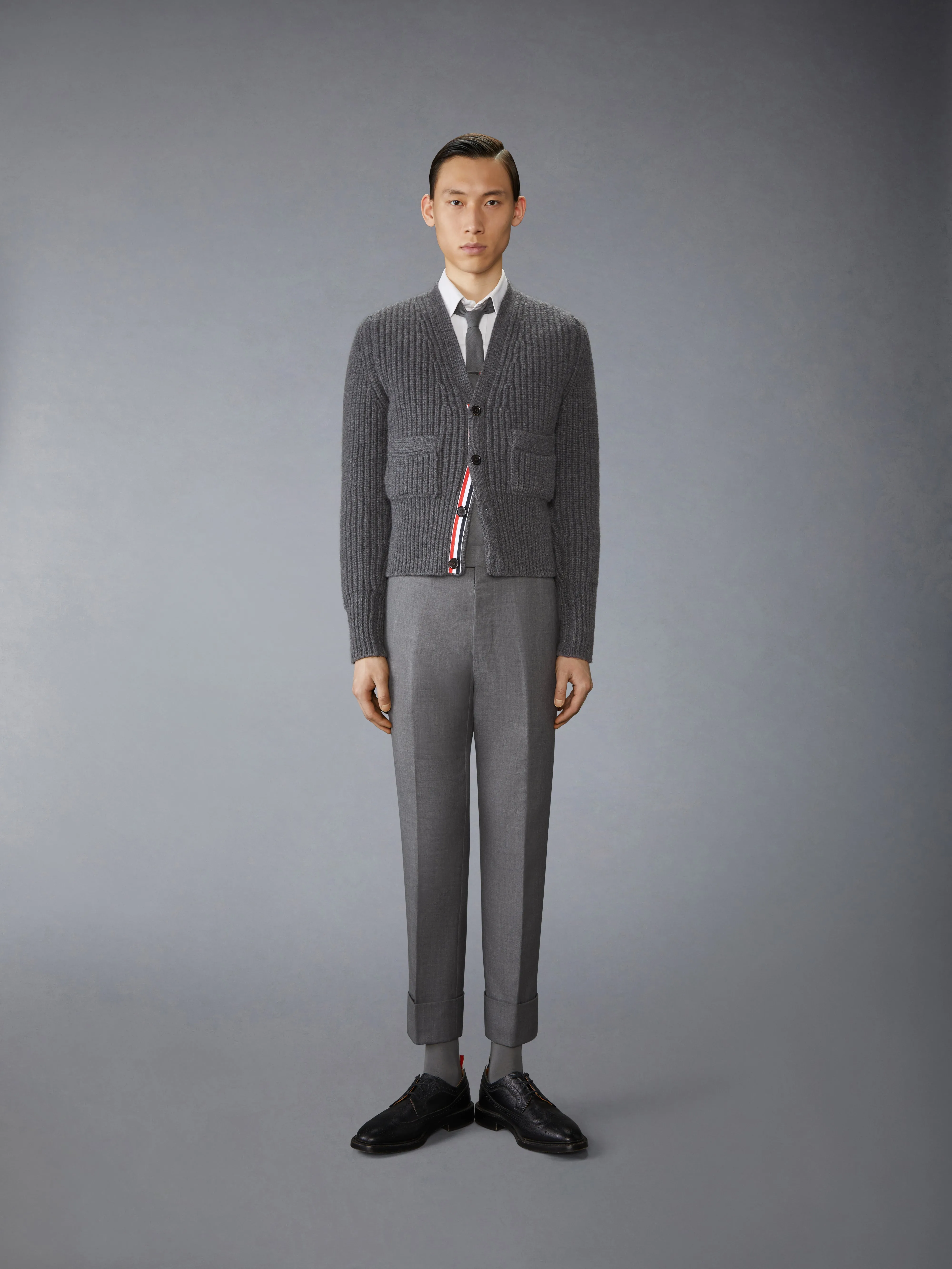 HALF STITCH CASHMERE CARDIGAN sold by Thom Browne product image thumbnail 2