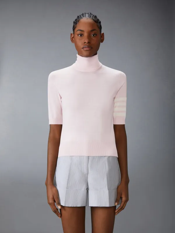 FINE MERINO WOOL 4-BAR TURTLENECK sold by Thom Browne