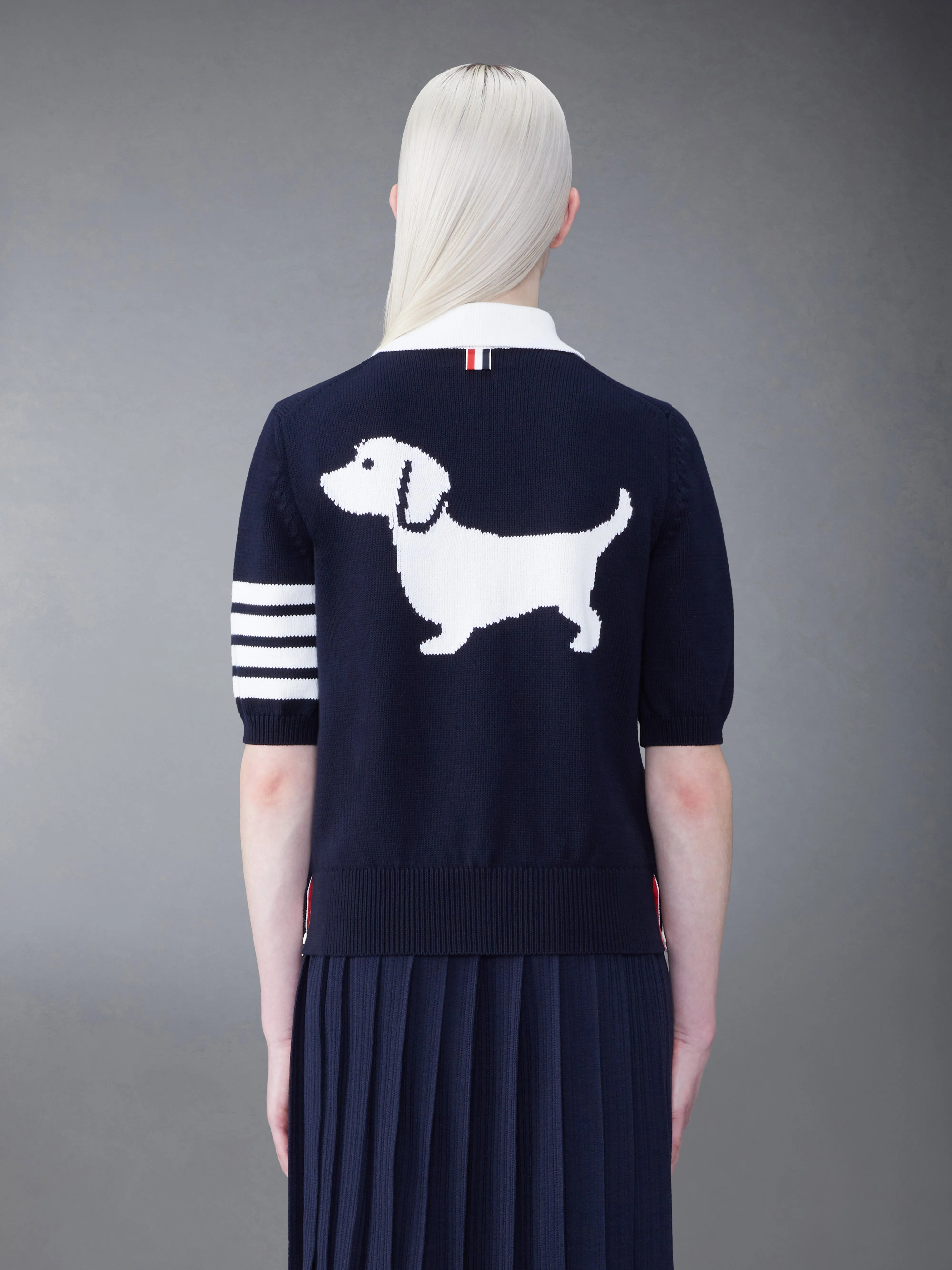 COTTON 4-BAR HECTOR POLO sold by Thom Browne product image thumbnail 2