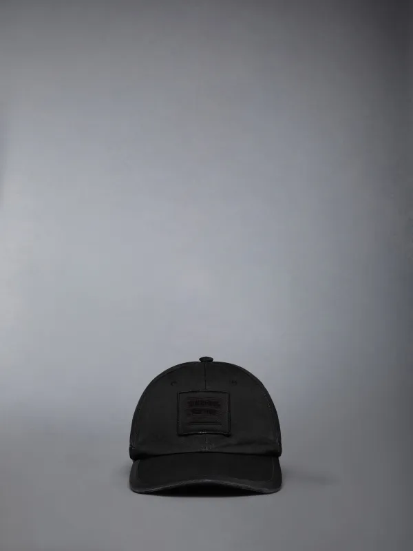 COTTON TWILL 6-PANEL BASEBALL CAP sold by Thom Browne