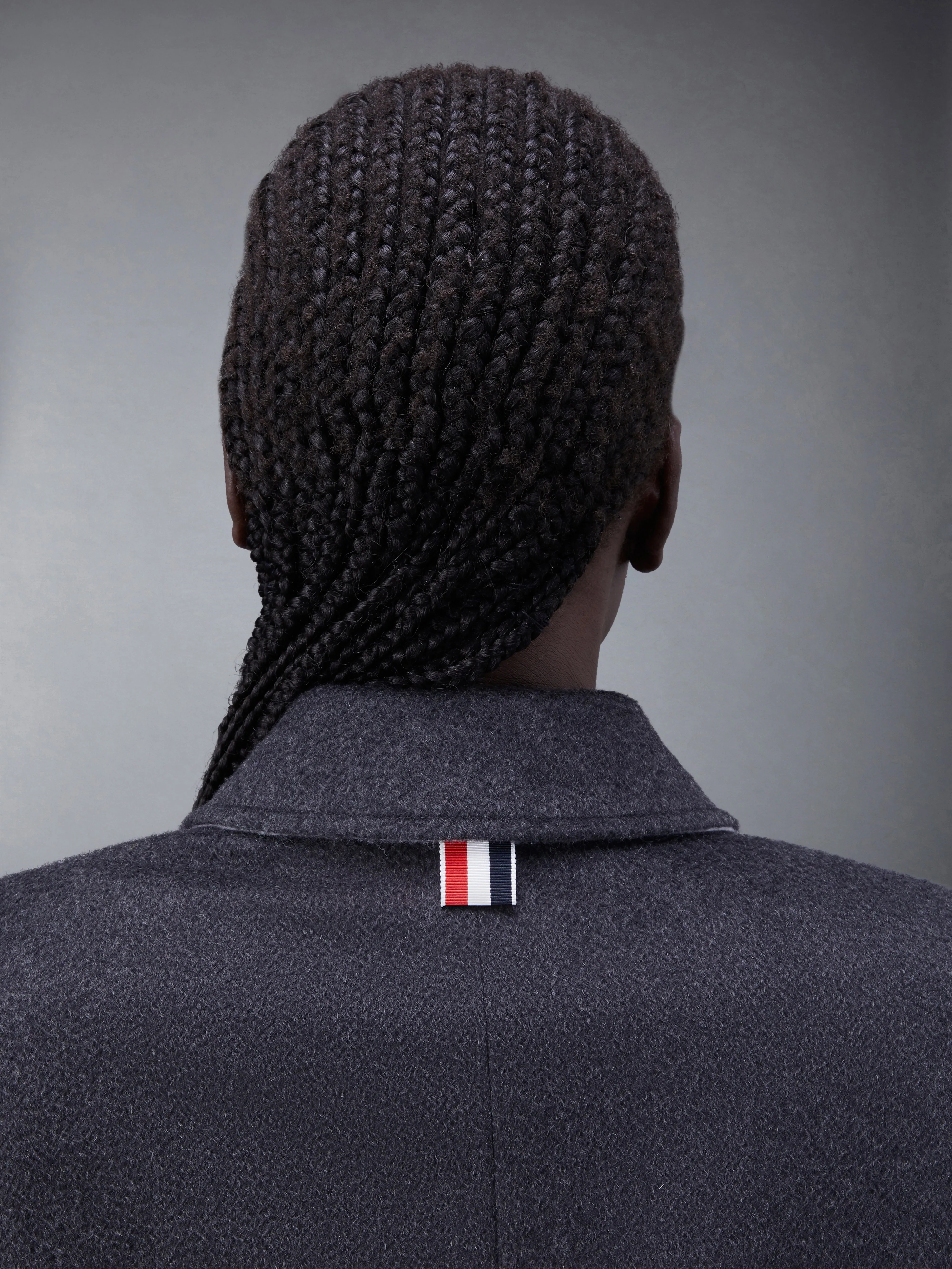 ZIBELINE MELANGE CASHMERE CLASSIC BAL COLLAR OVERCOAT sold by Thom Browne product image thumbnail 4