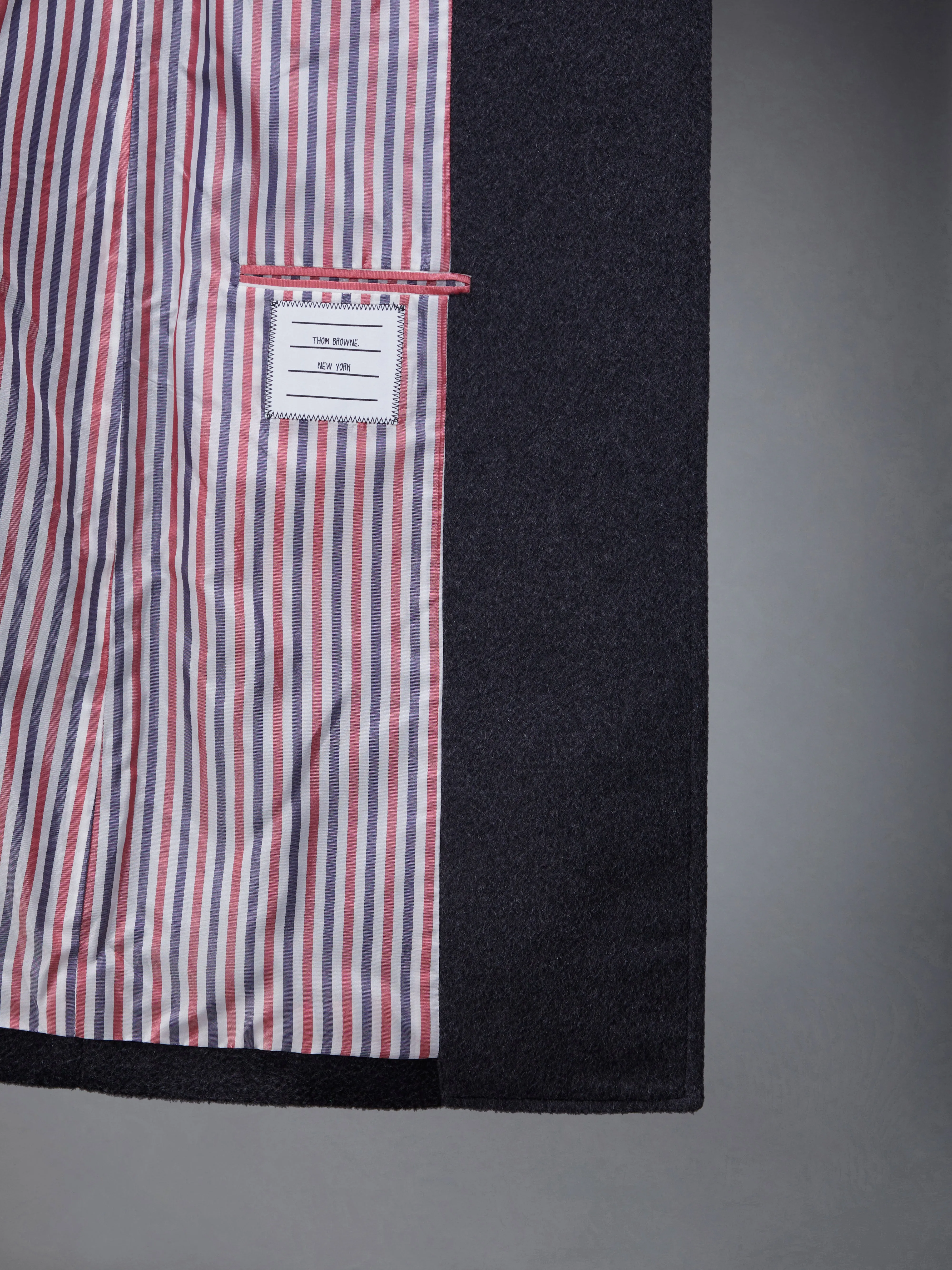 ZIBELINE MELANGE CASHMERE CLASSIC BAL COLLAR OVERCOAT sold by Thom Browne product image thumbnail 5