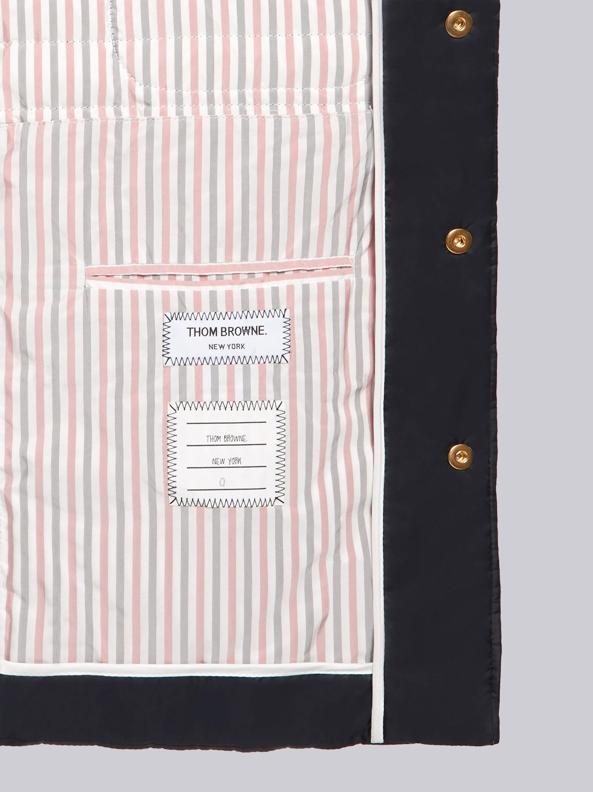 Navy Down Fill 4-Bar Shirt Jacket sold by Thom Browne product image thumbnail 5