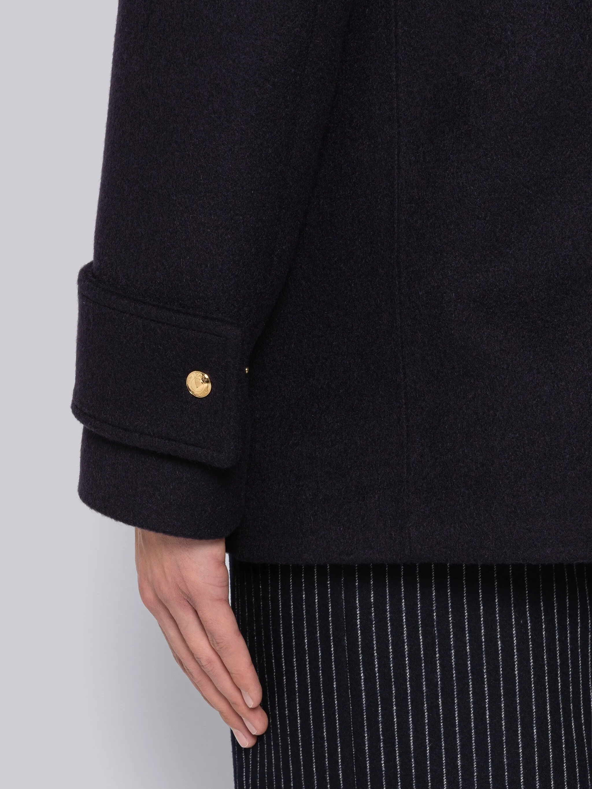Military Weight Cashmere Snap Front Rain Parka sold by Thom Browne product image thumbnail 4