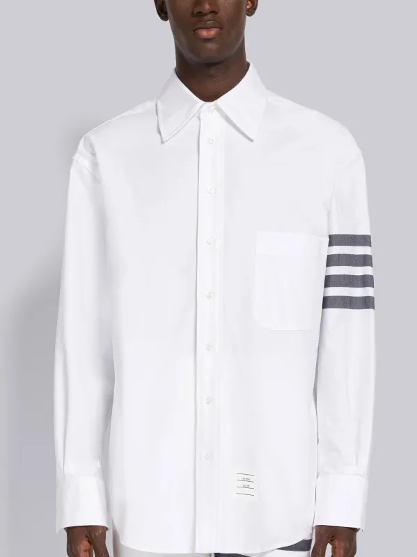OXFORD 4-BAR OVERSIZED BUTTON DOWN SHIRT sold by Thom Browne