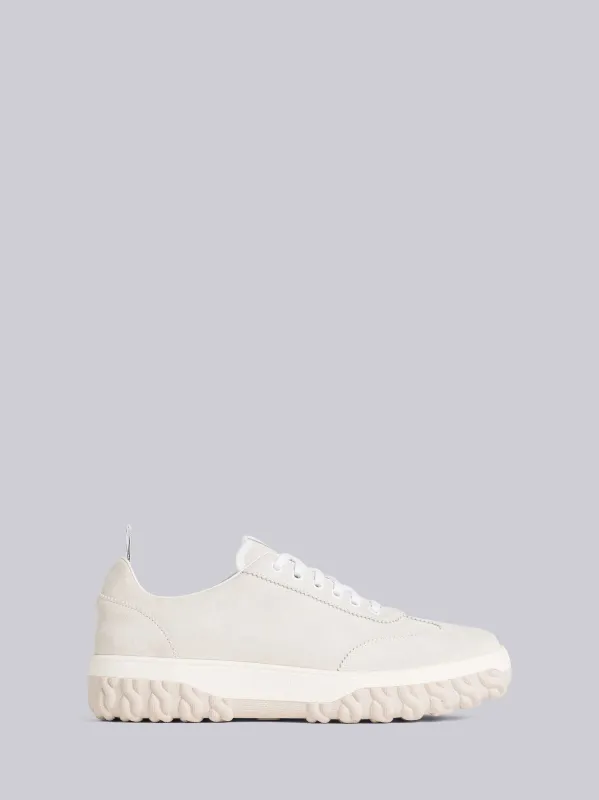 CALF SUEDE CABLE KNIT SOLE FIELD SHOE sold by Thom Browne