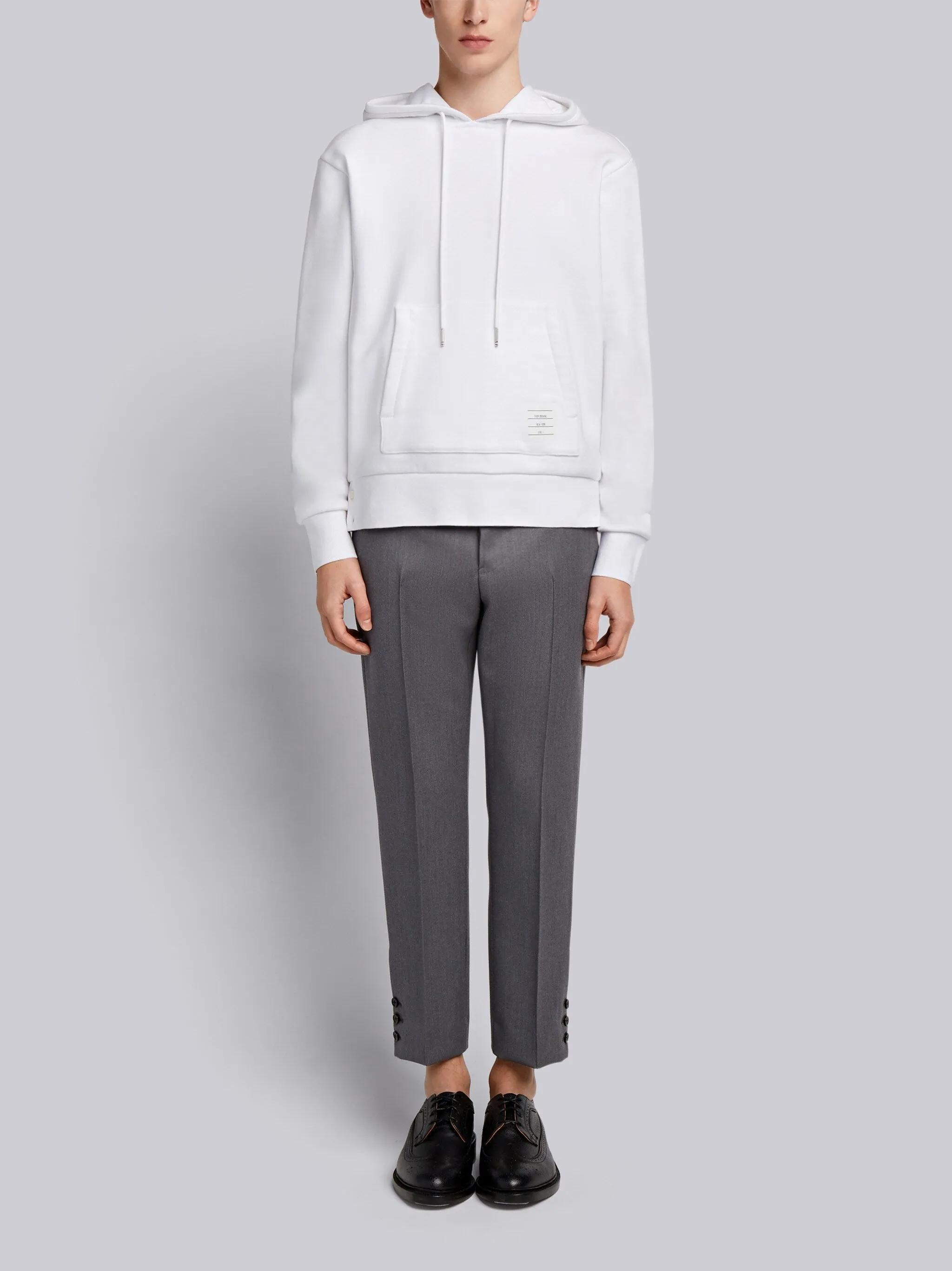 CLASSIC LOOPBACK STRIPE HOODIE sold by Thom Browne product image thumbnail 4