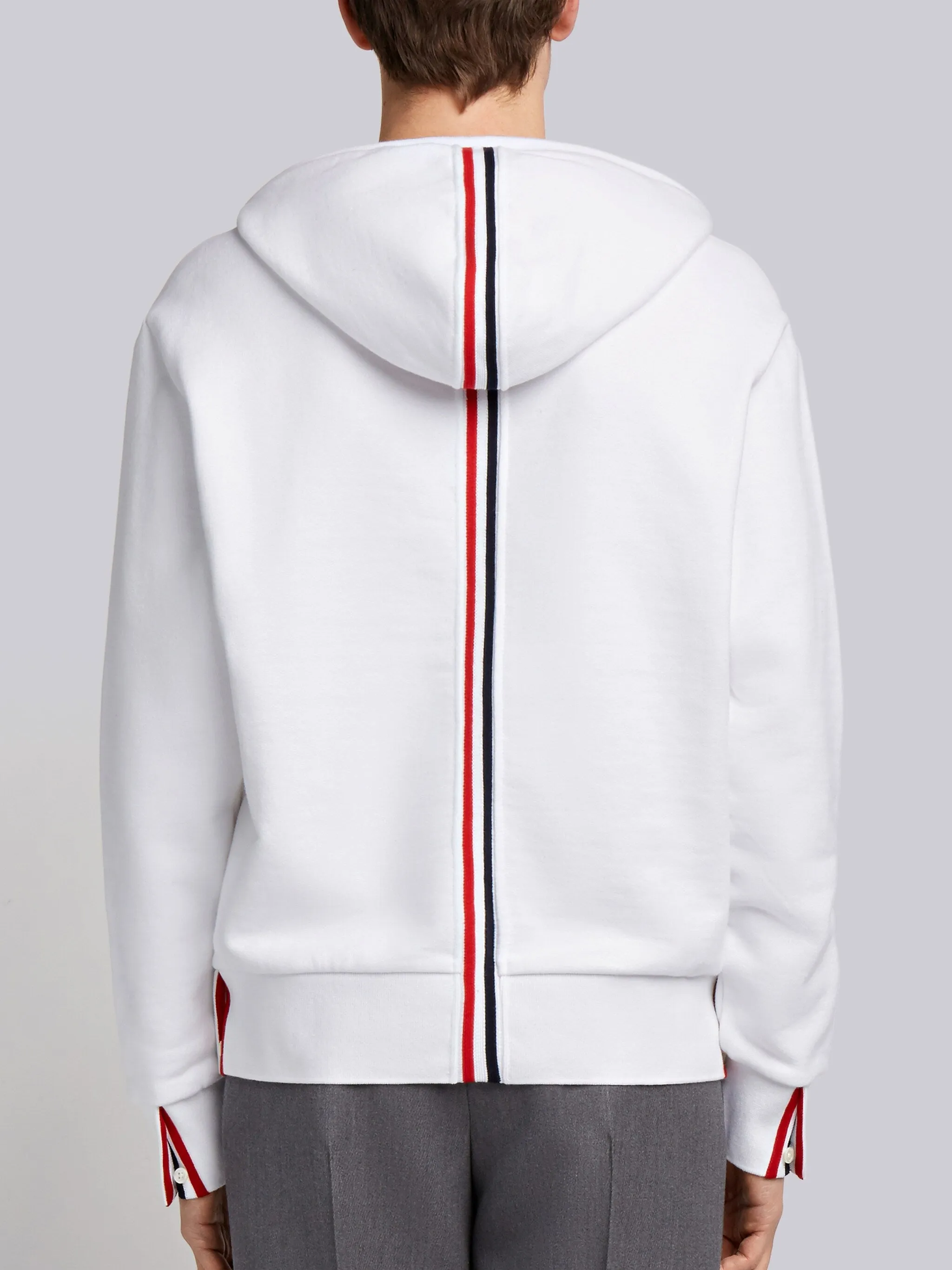 CLASSIC LOOPBACK STRIPE HOODIE sold by Thom Browne product image thumbnail 2
