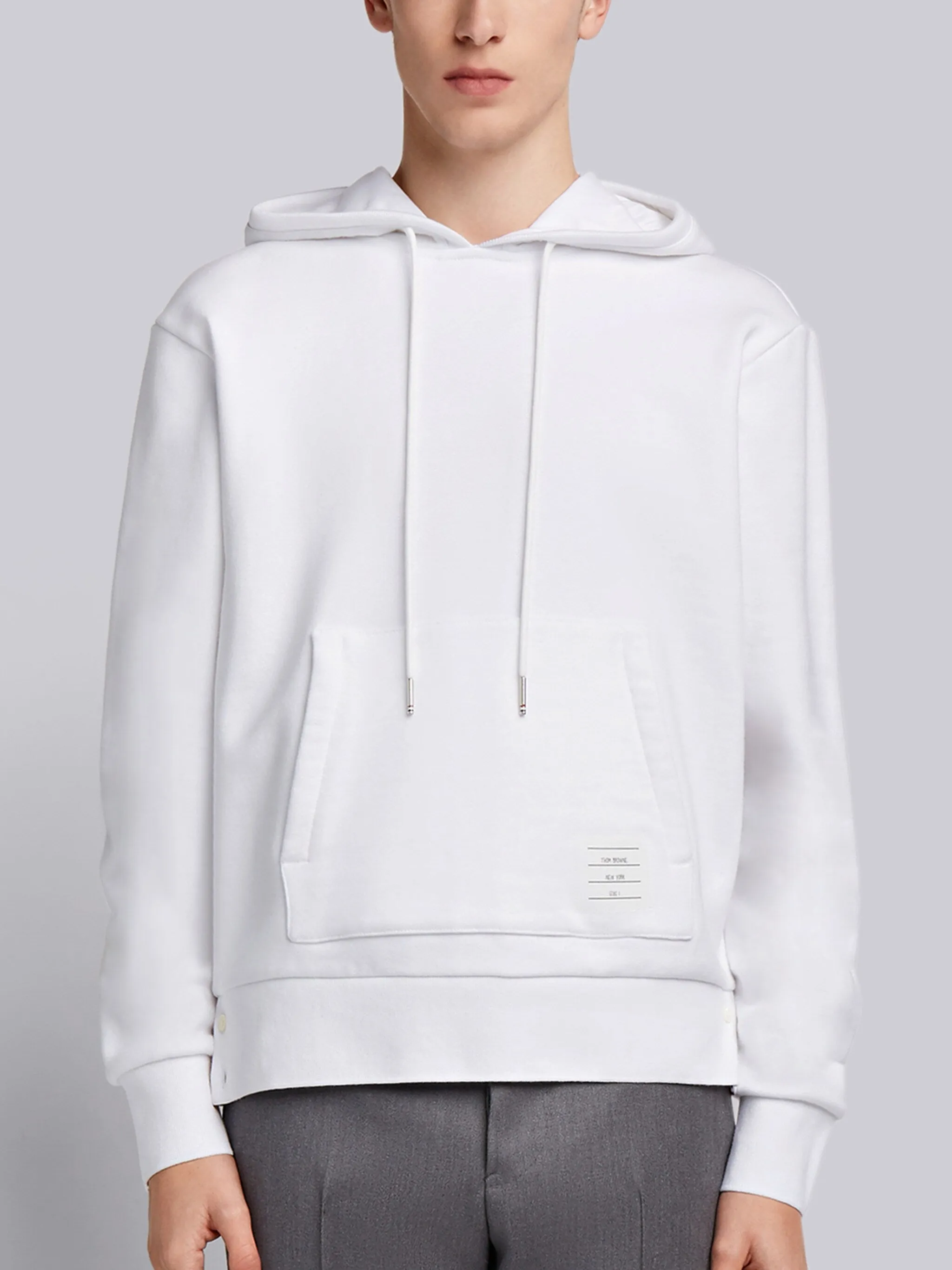 CLASSIC LOOPBACK STRIPE HOODIE sold by Thom Browne