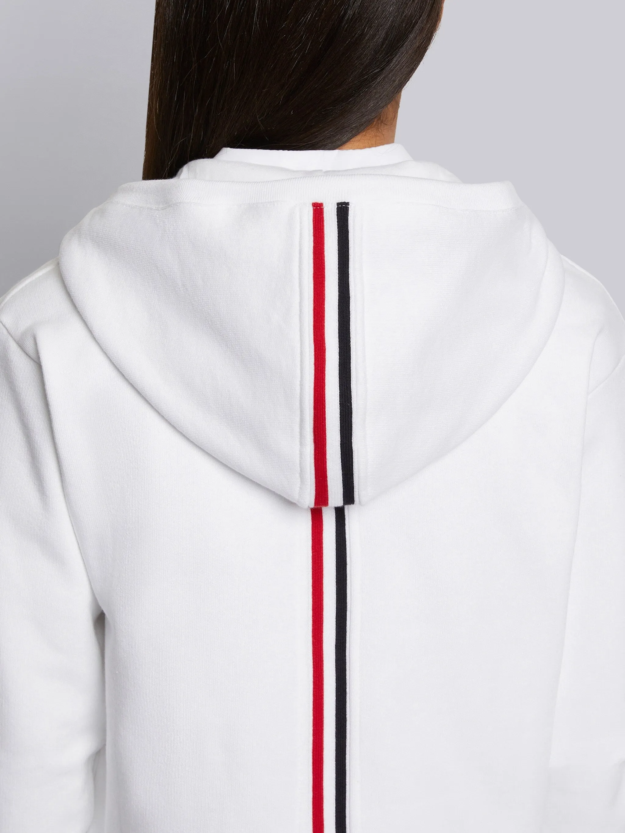CLASSIC LOOPBACK STRIPE FULL ZIP HOODIE sold by Thom Browne product image thumbnail 3