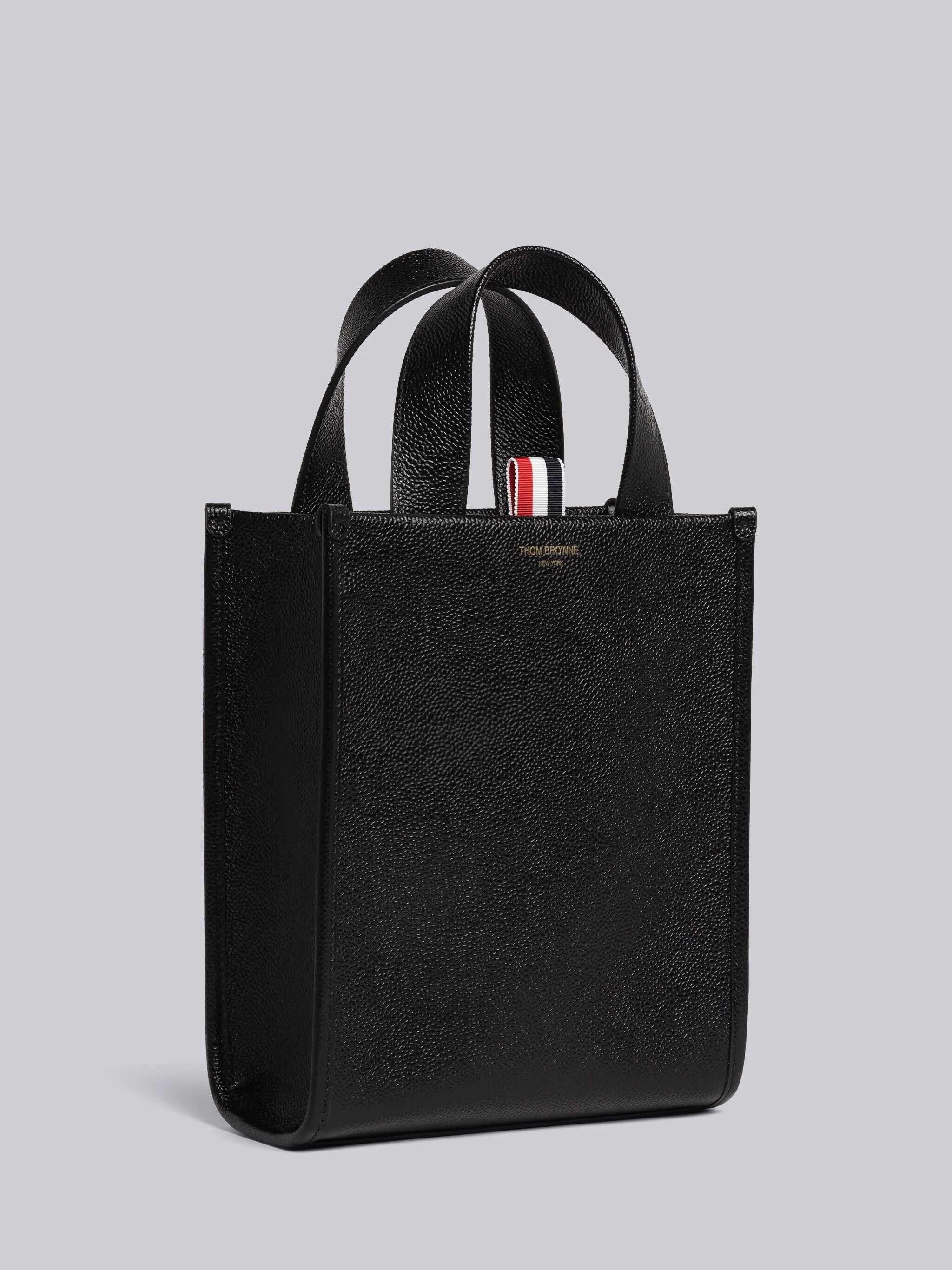 PEBBLE GRAIN LEATHER SMALL SQUARE TOTE BAG sold by Thom Browne product image thumbnail 4