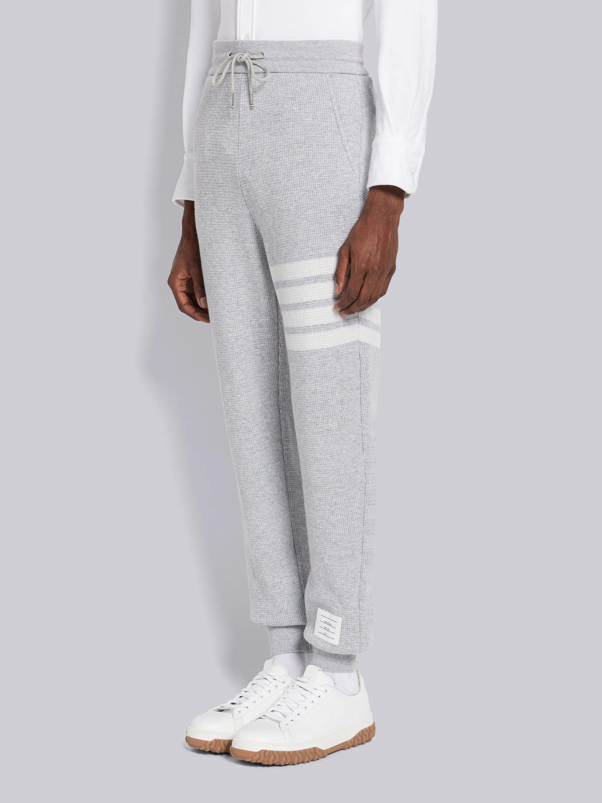 CASHMERE WAFFLE 4-BAR SWEATPANTS sold by Thom Browne product image thumbnail 5