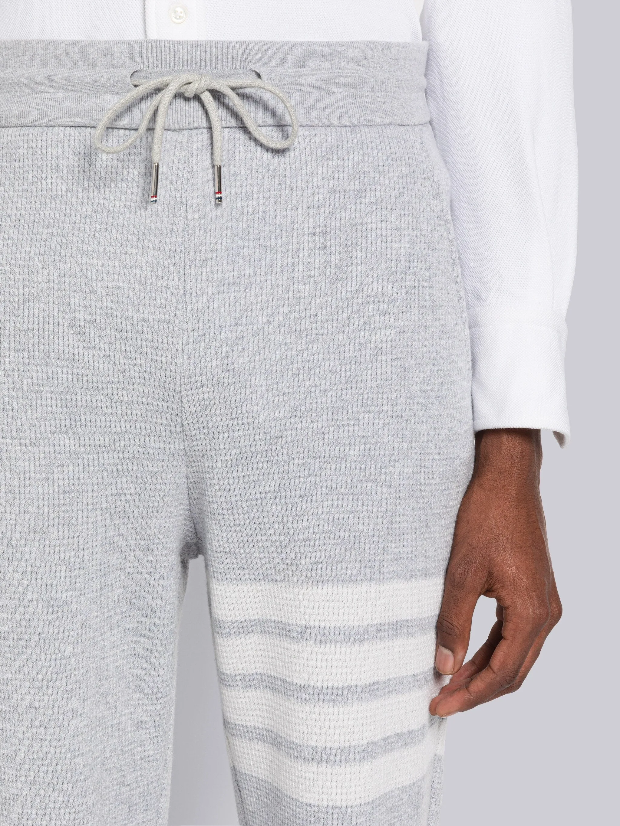 CASHMERE WAFFLE 4-BAR SWEATPANTS sold by Thom Browne product image thumbnail 3