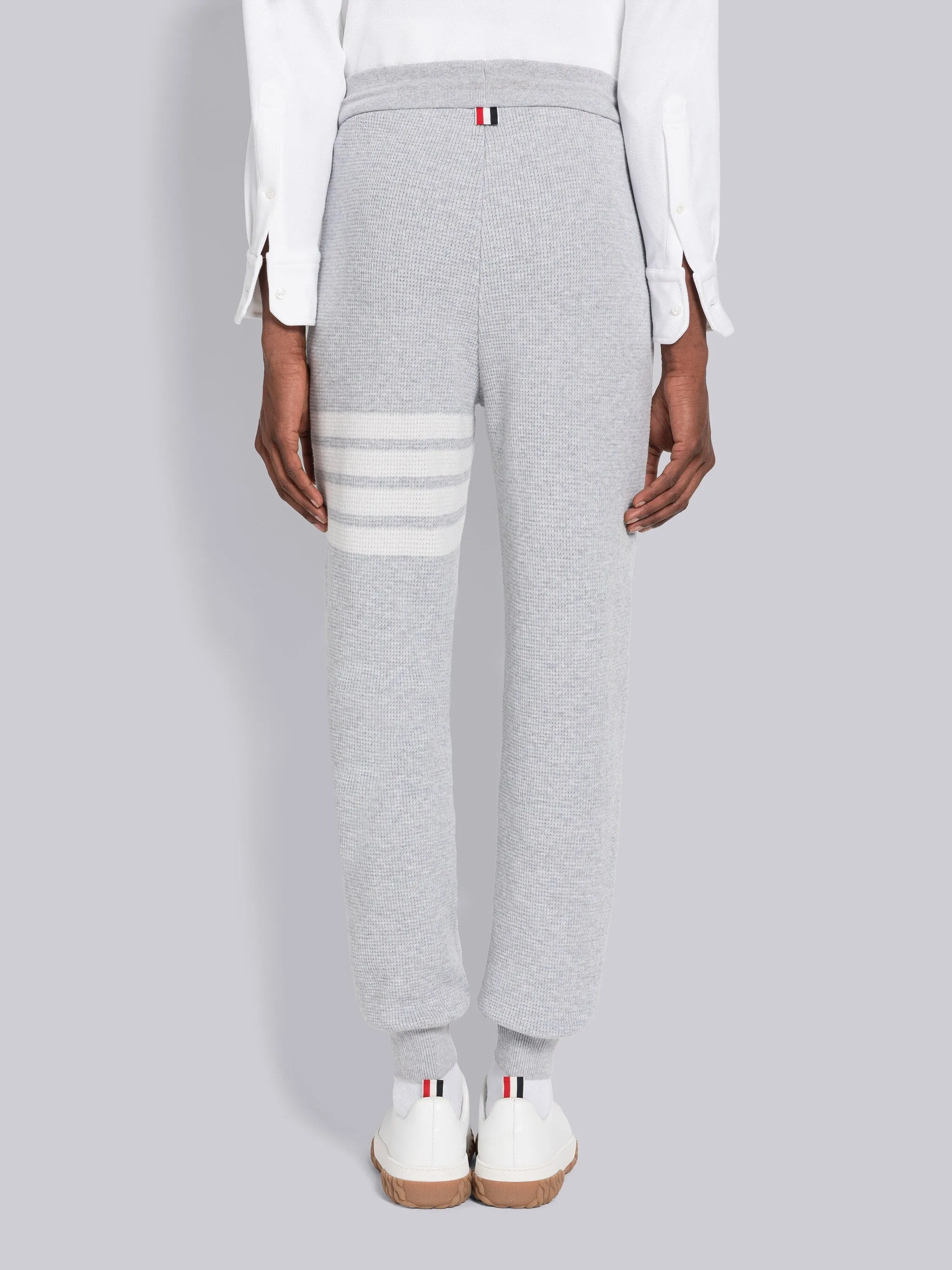 CASHMERE WAFFLE 4-BAR SWEATPANTS sold by Thom Browne product image thumbnail 2