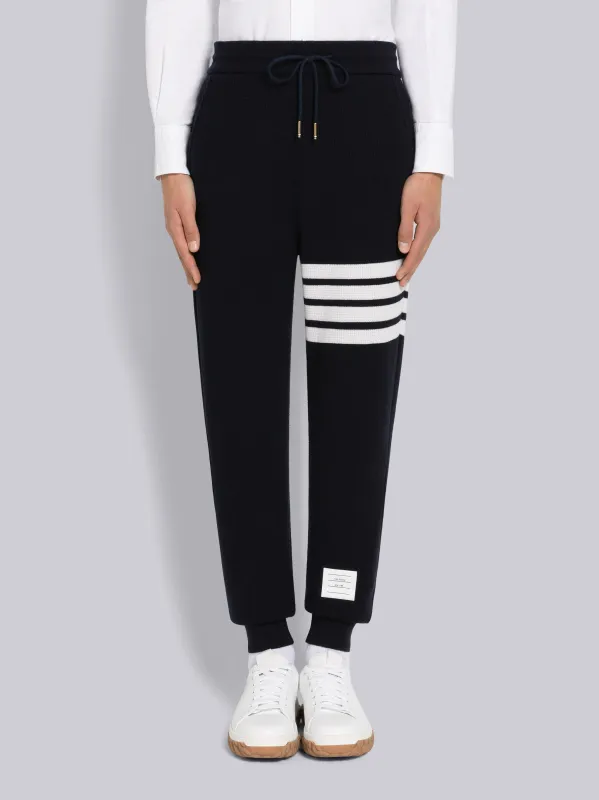 CASHMERE WAFFLE 4-BAR SWEATPANTS sold by Thom Browne