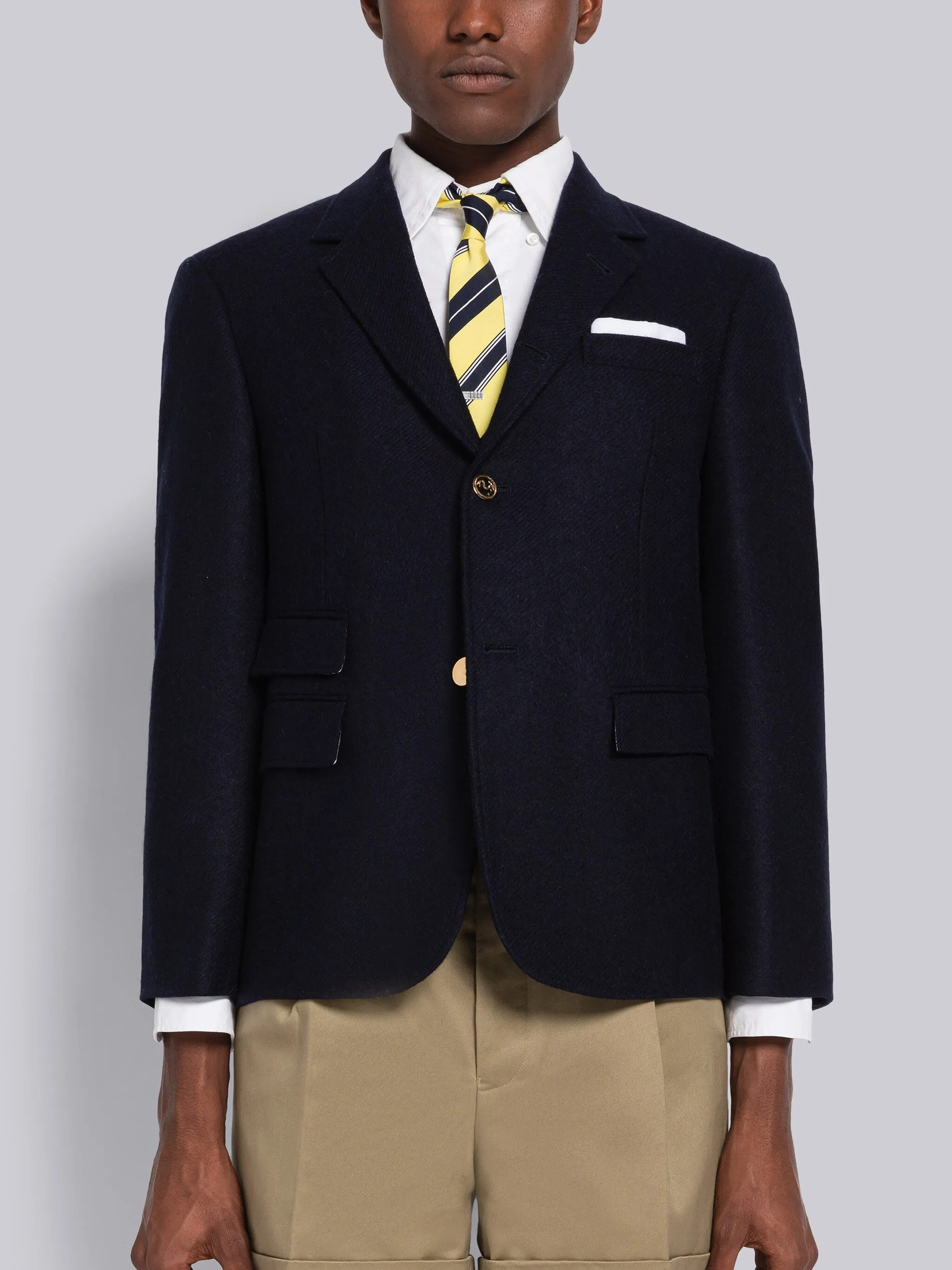 SHETLAND WOOL SINGLE VENT SPORT COAT sold by Thom Browne