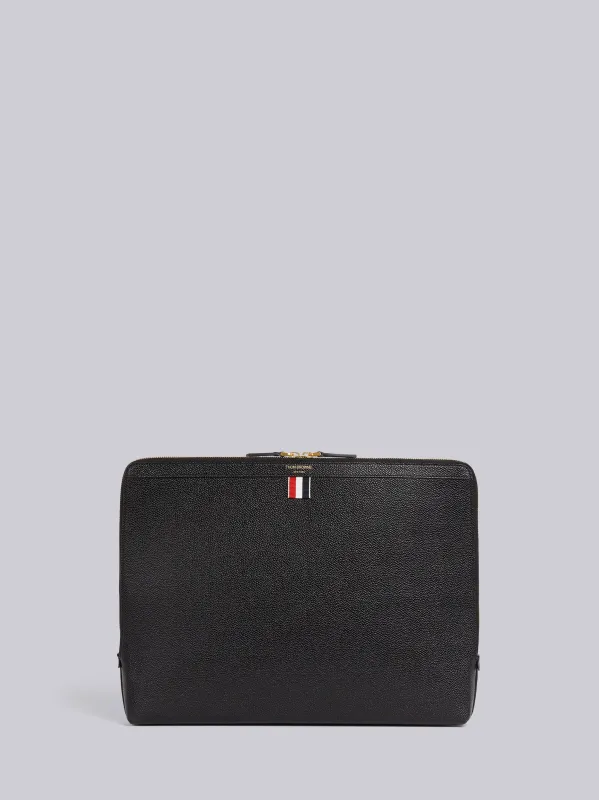PEBBLE GRAIN LEATHER DOCUMENT HOLDER sold by Thom Browne