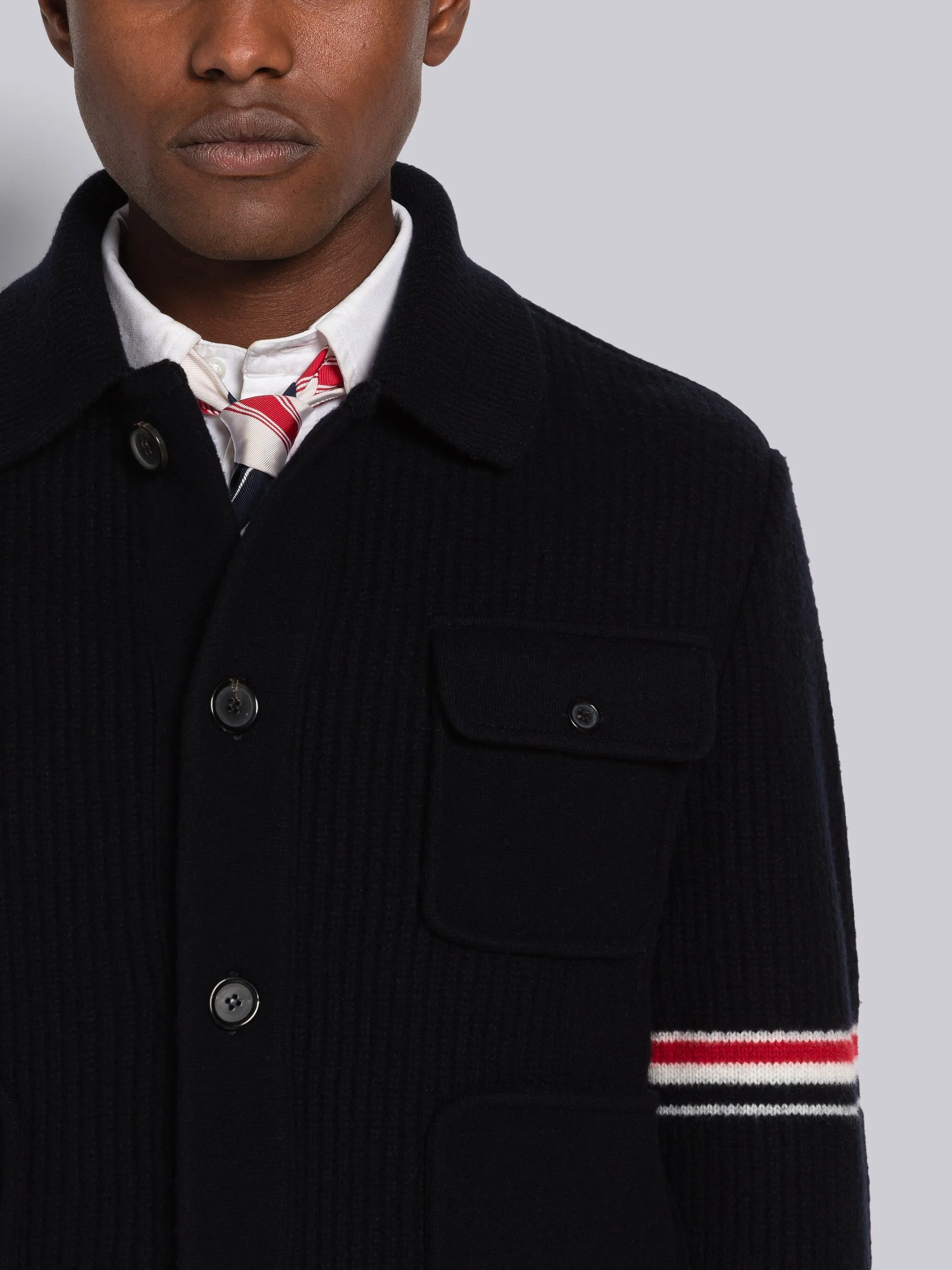 RWB KNITTED CARDIGAN sold by Thom Browne product image thumbnail 3