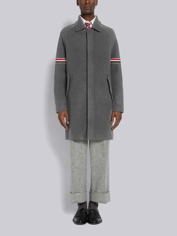 MILANO RWB STRIPED CAR COAT sold by Thom Browne