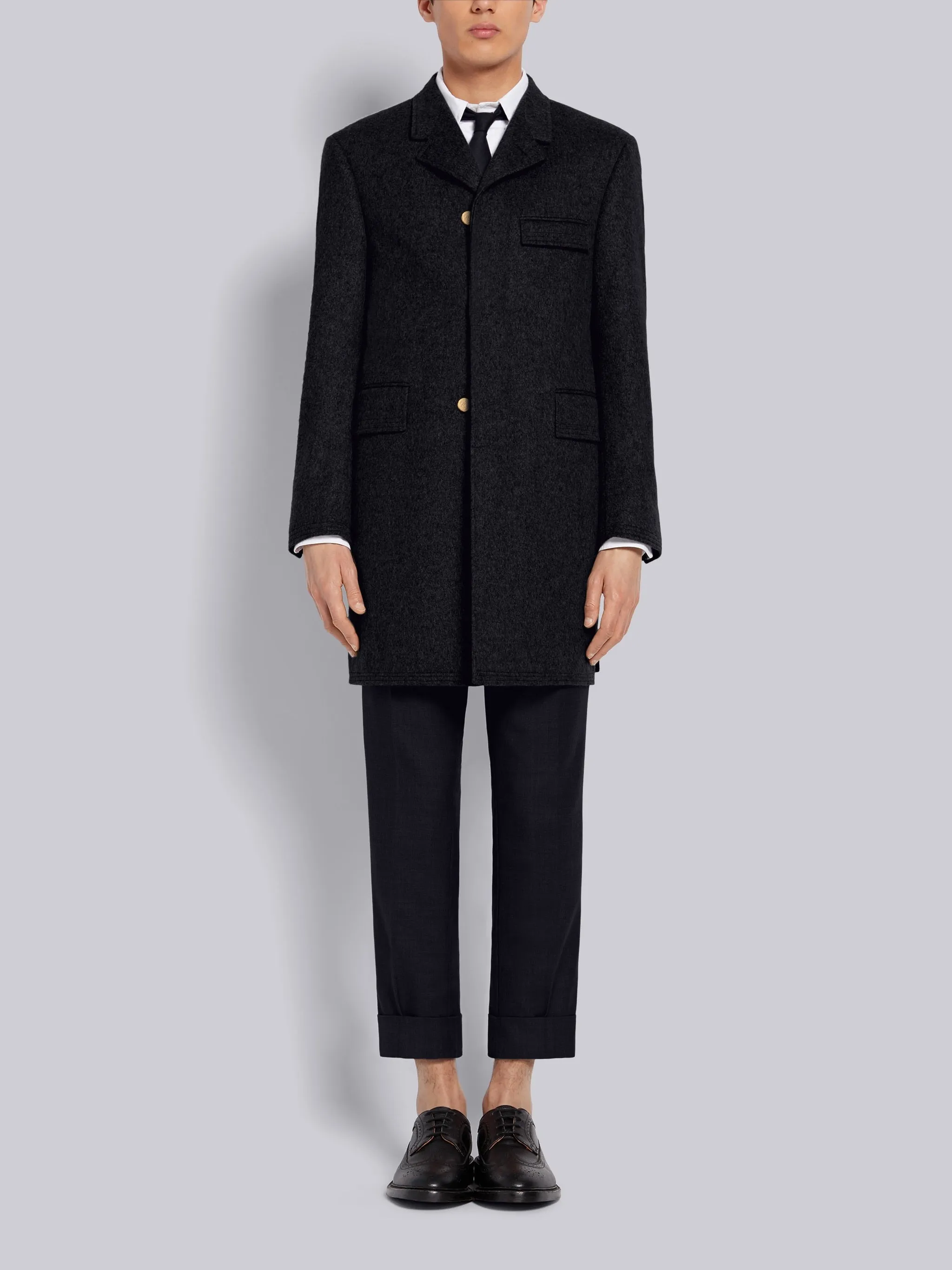 CLASSIC CHESTERFIELD IN HEAVY WEIGHT CASHMERE sold by Thom Browne