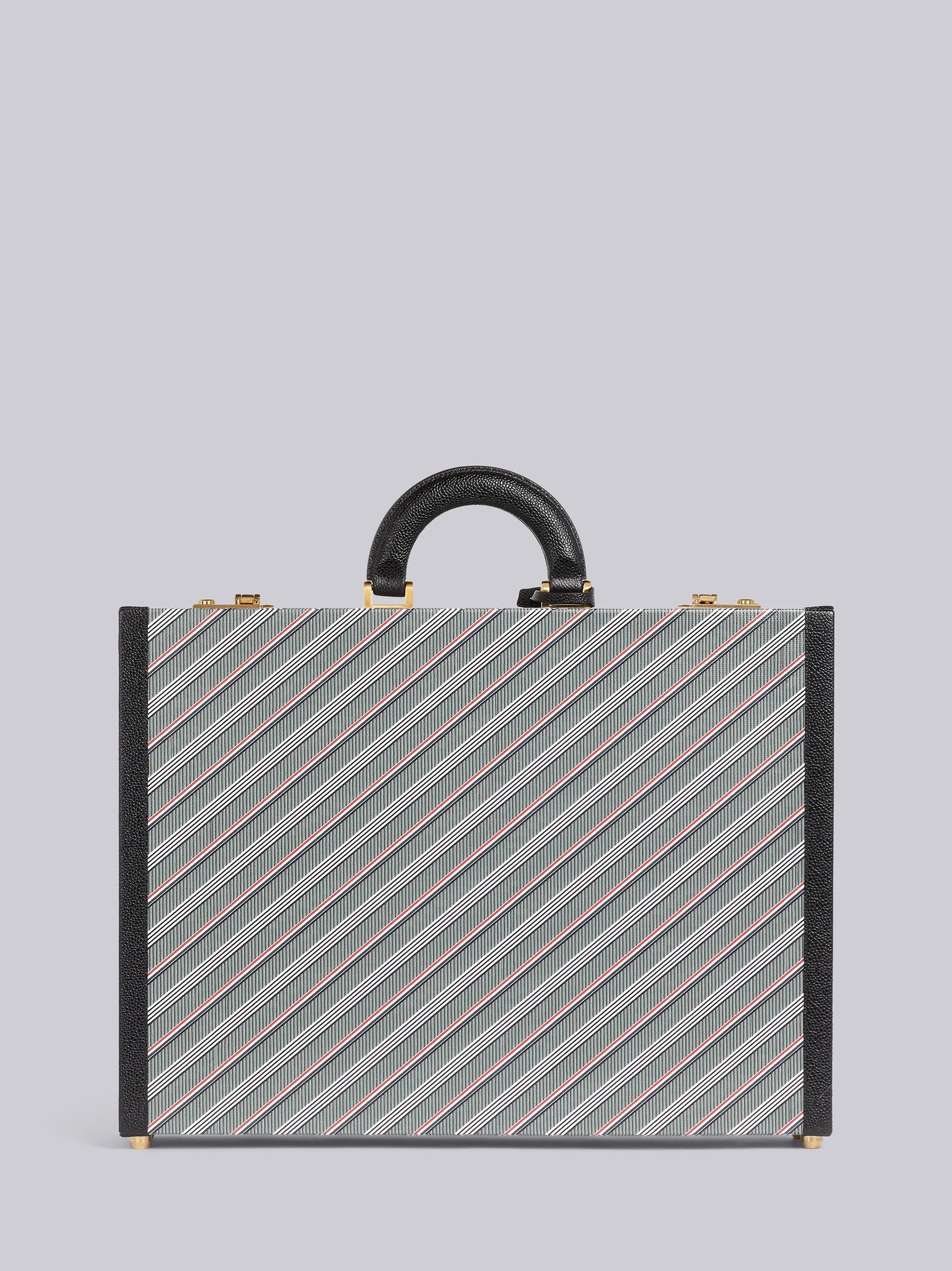 MEDIUM GREY MONOGRAM COATED CANVAS LEATHER FRAME ATTACHE CASE sold by Thom Browne product image thumbnail 5