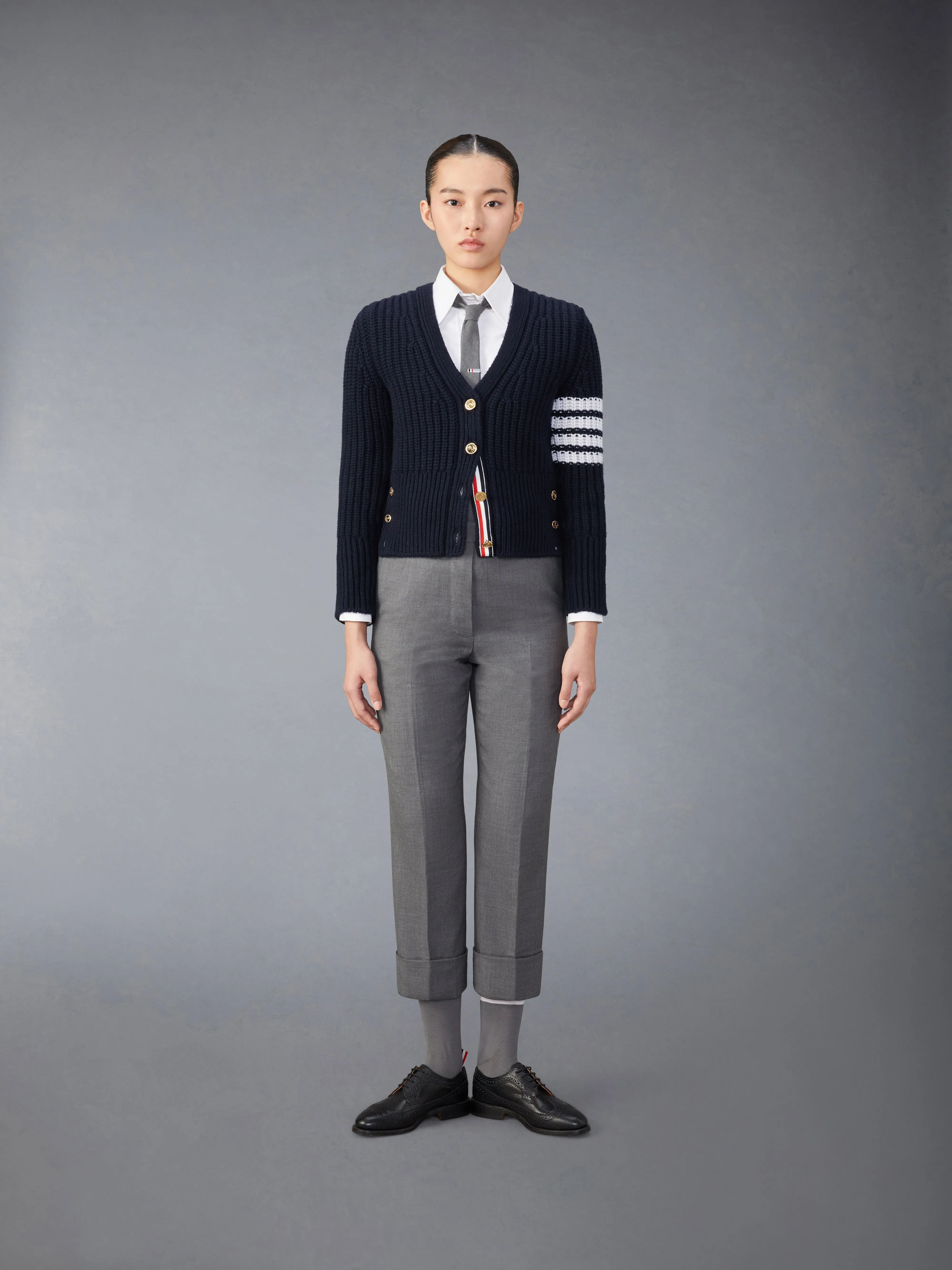 CASHMERE 4-BAR CLASSIC CARDIGAN sold by Thom Browne product image thumbnail 2
