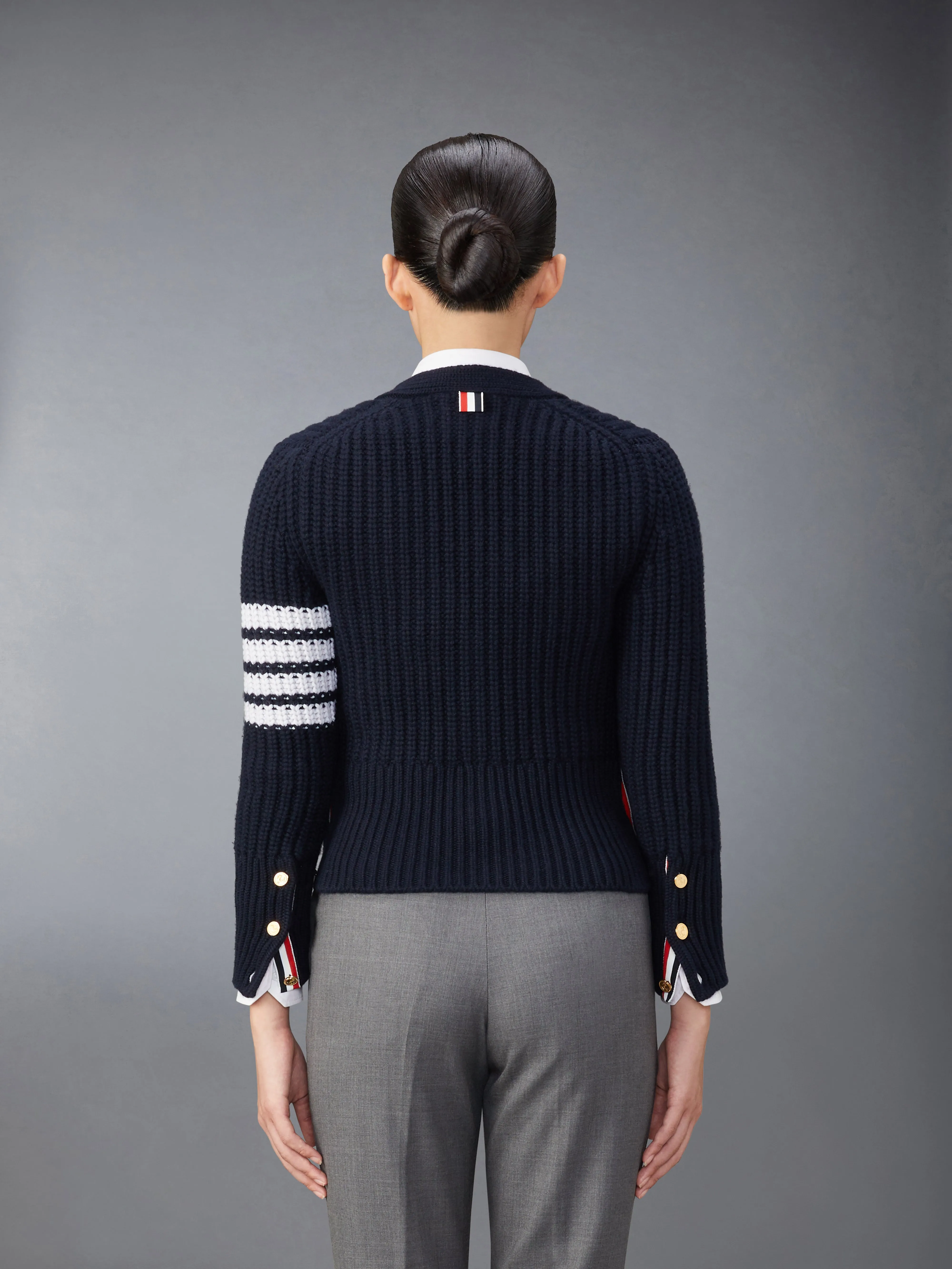 CASHMERE 4-BAR CLASSIC CARDIGAN sold by Thom Browne product image thumbnail 4