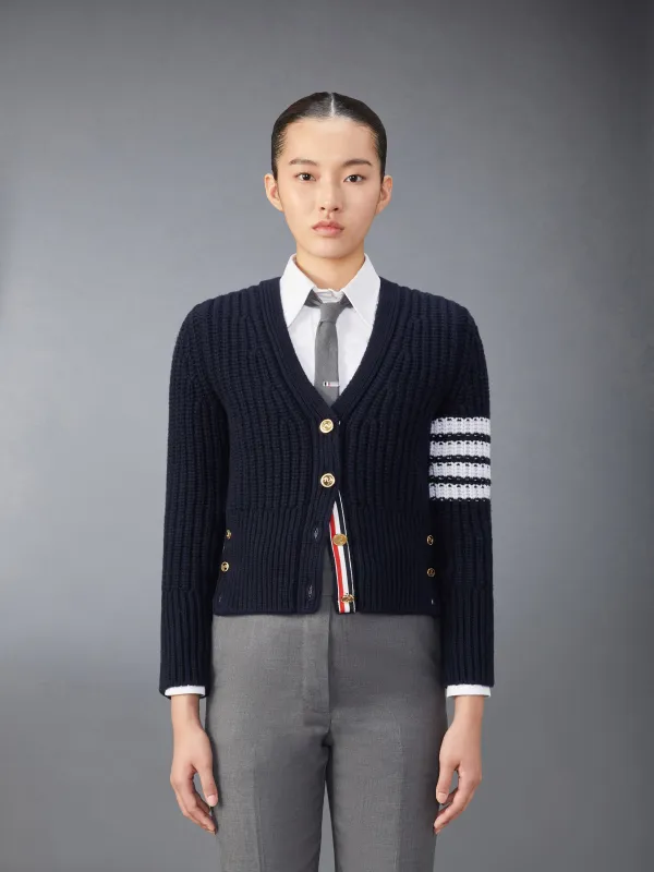 CASHMERE 4-BAR CLASSIC CARDIGAN made by Thom Browne