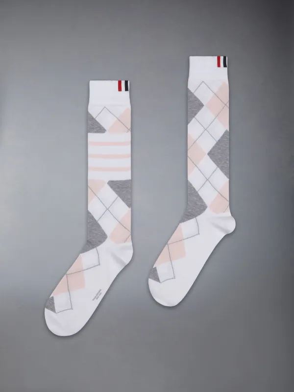 ARGYLE 4-BAR MID CALF SOCKS sold by Thom Browne