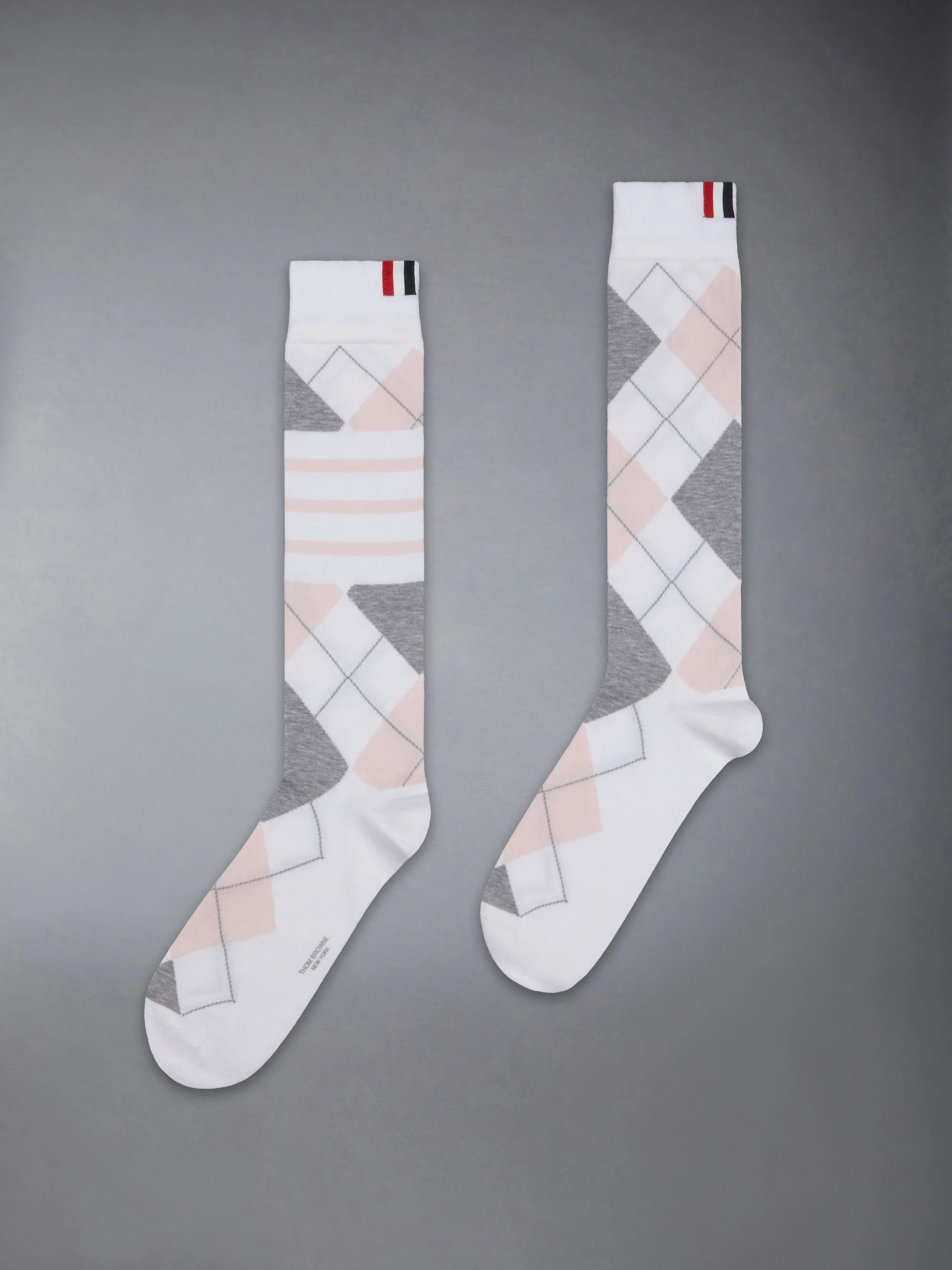 ARGYLE 4-BAR MID CALF SOCKS sold by Thom Browne