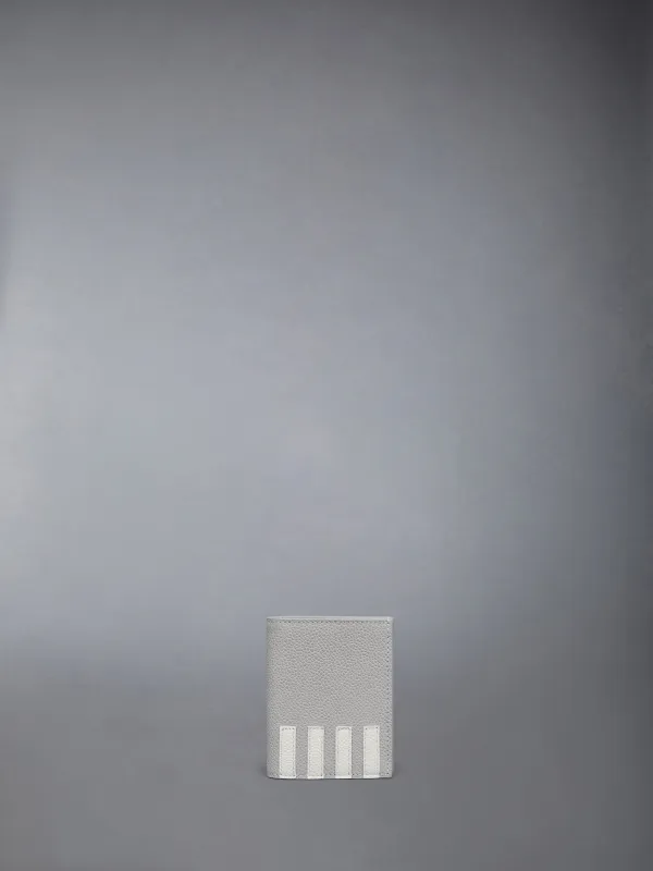 PEBBLE GRAIN 4-BAR DOUBLE CARD HOLDER sold by Thom Browne