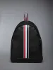 PEBBLE GRAIN RWB STRIPE BACKPACK sold by Thom Browne