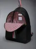 PEBBLE GRAIN RWB STRIPE BACKPACK sold by Thom Browne