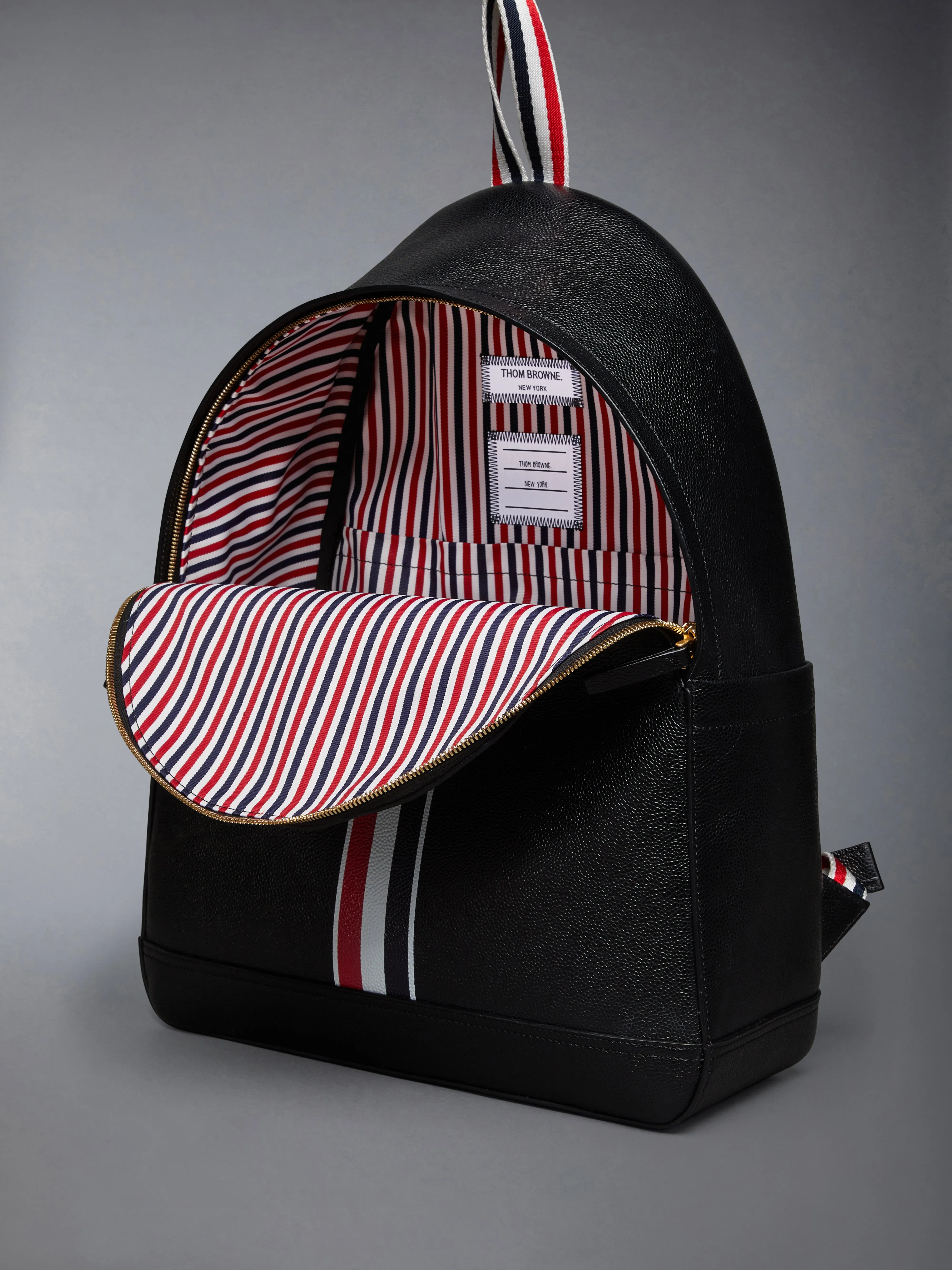PEBBLE GRAIN RWB STRIPE BACKPACK sold by Thom Browne product image thumbnail 5