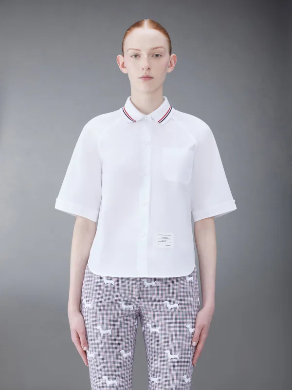 POPLIN BOX PLEAT SHIRT sold by Thom Browne